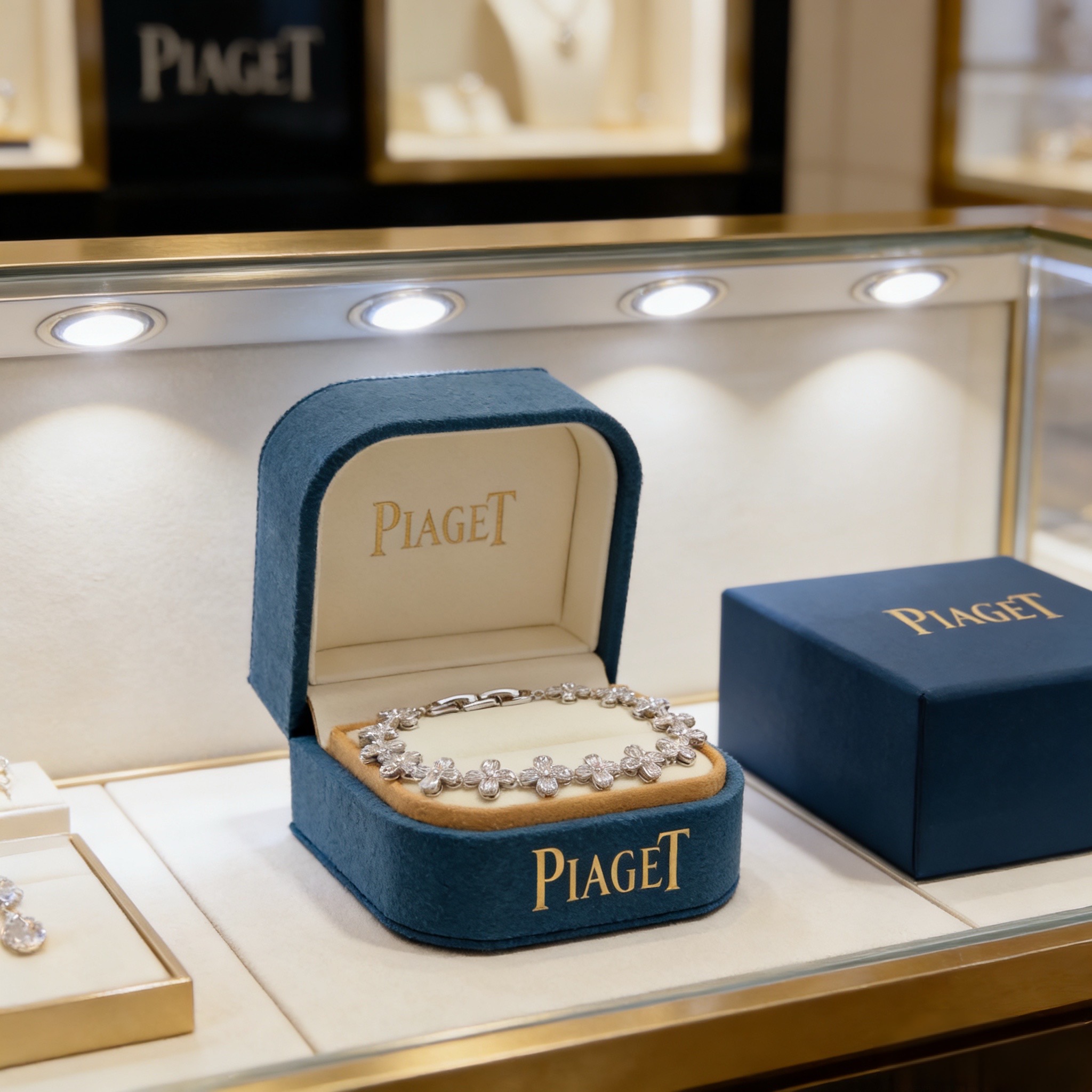 Piaget Rose Flower Diamond Bracelet bracelet 18k white gold diamond 17cm
