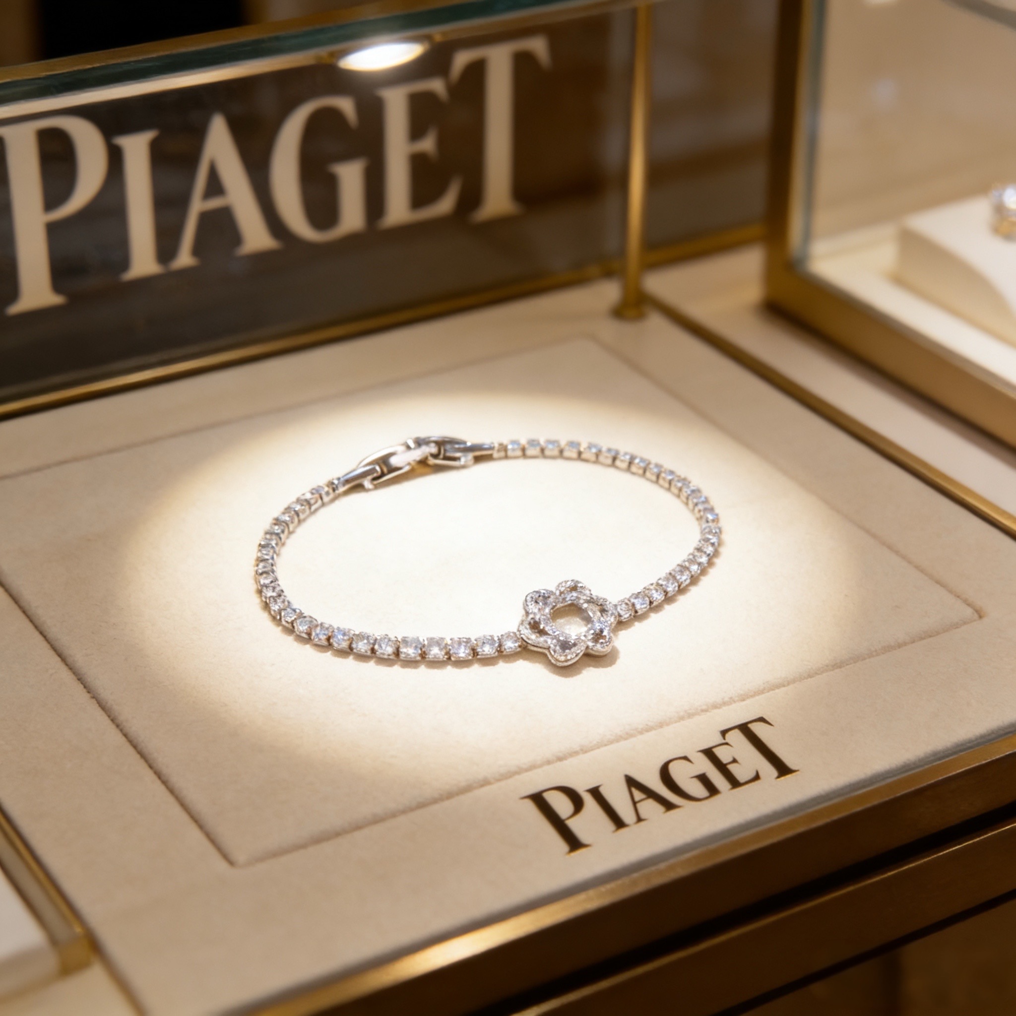 Piaget Rose bracelet White gold with clear diamonds 17cm