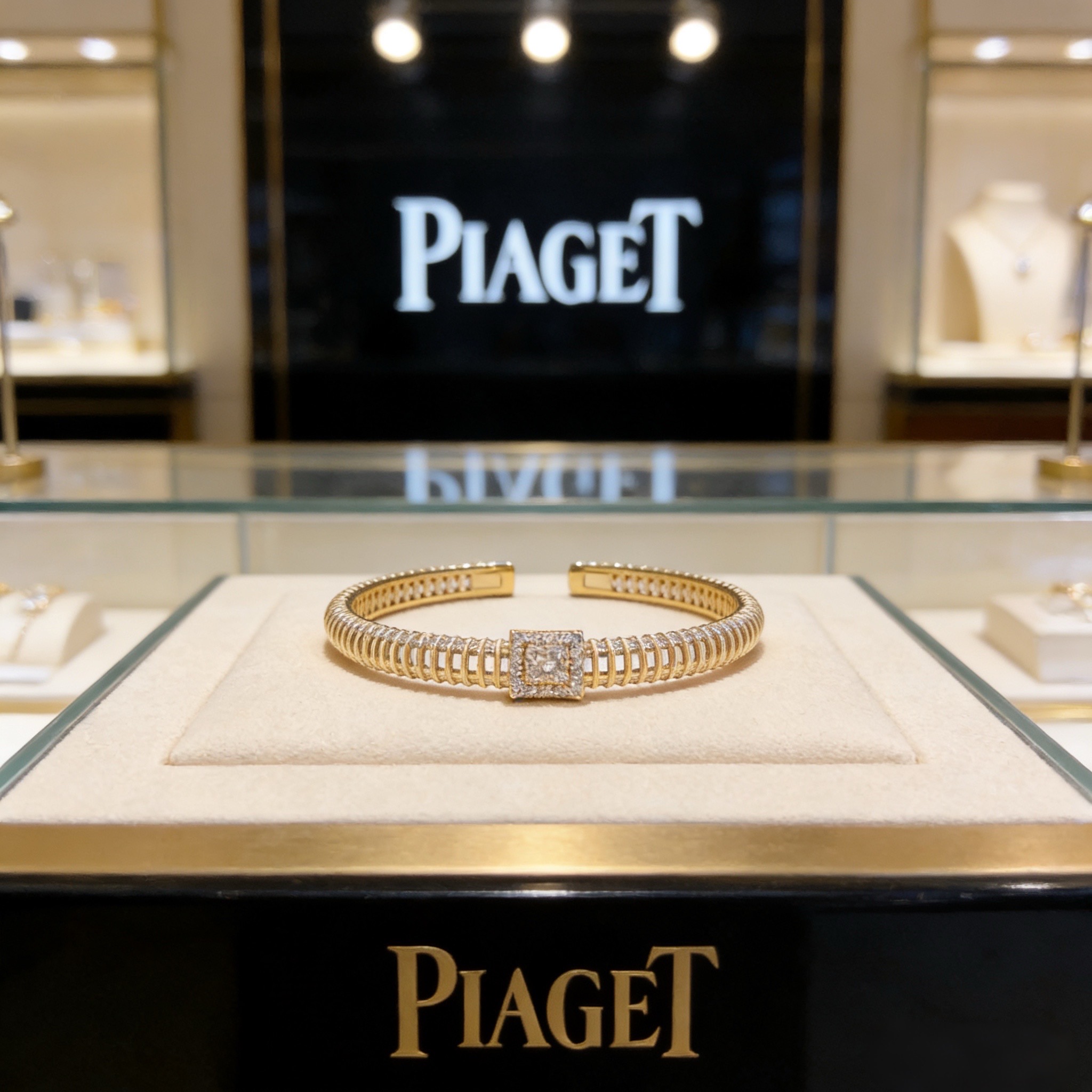 Piaget Extremely Piaget bracelet 18k yellow gold with clear diamond accents 16cm
