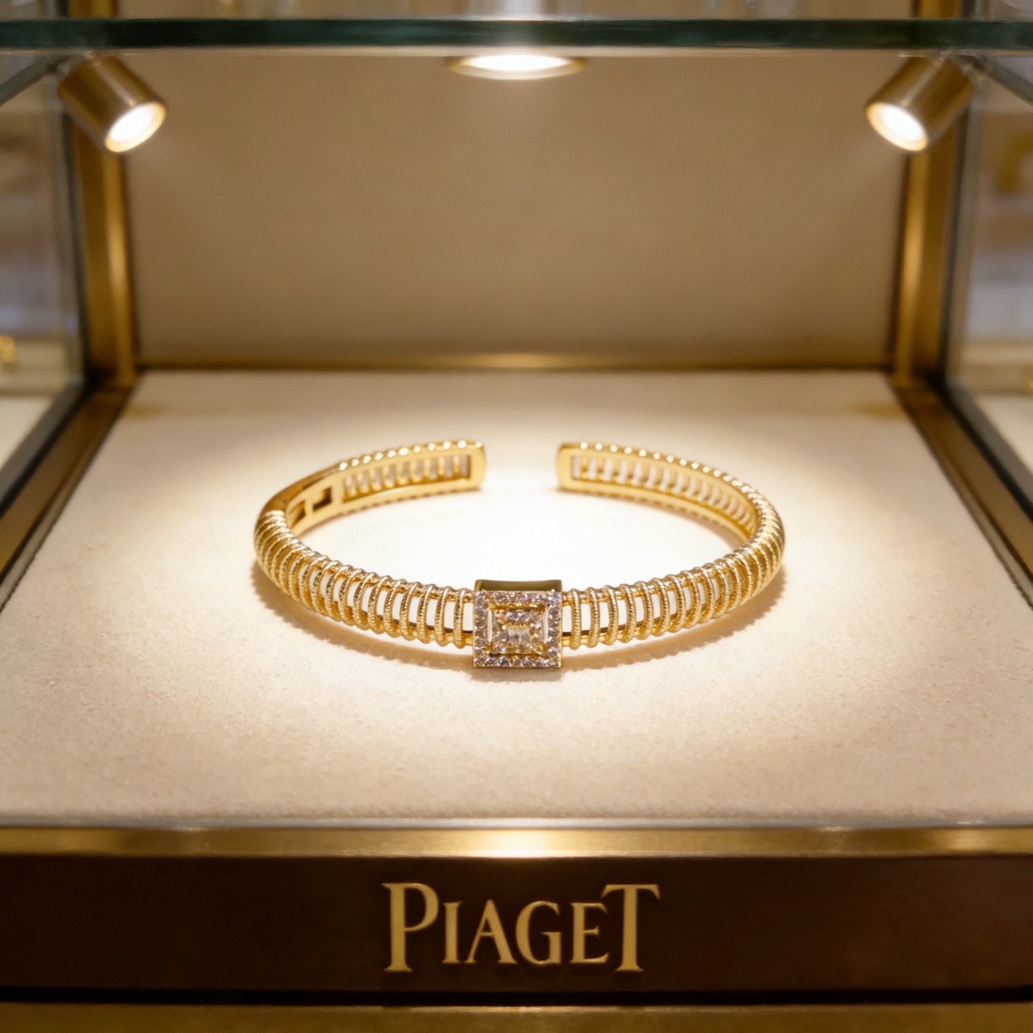 Piaget Extremely Piaget bracelet 18k yellow gold with clear diamond accents 16cm