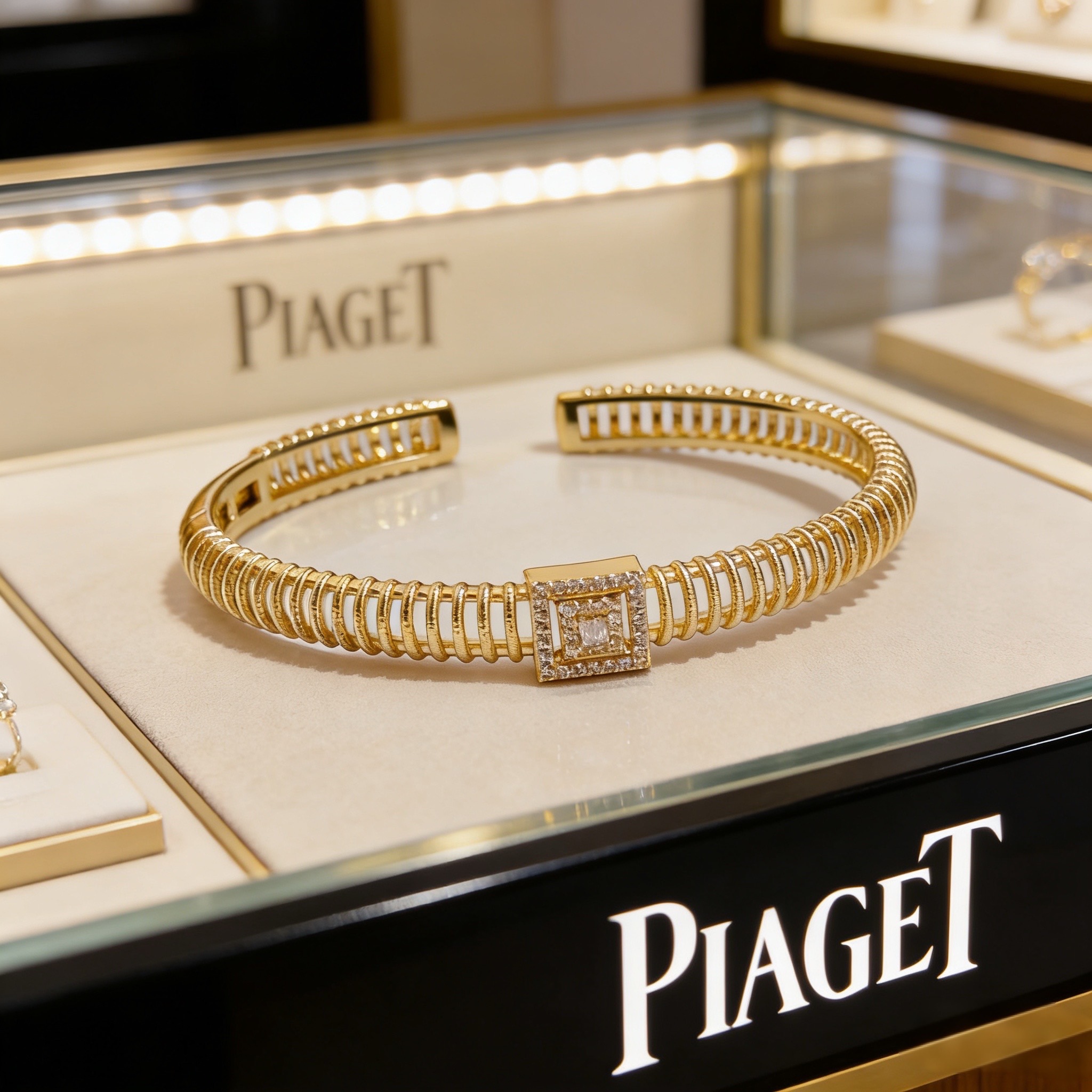 Piaget Extremely Piaget bracelet 18k yellow gold with clear diamond accents 16cm