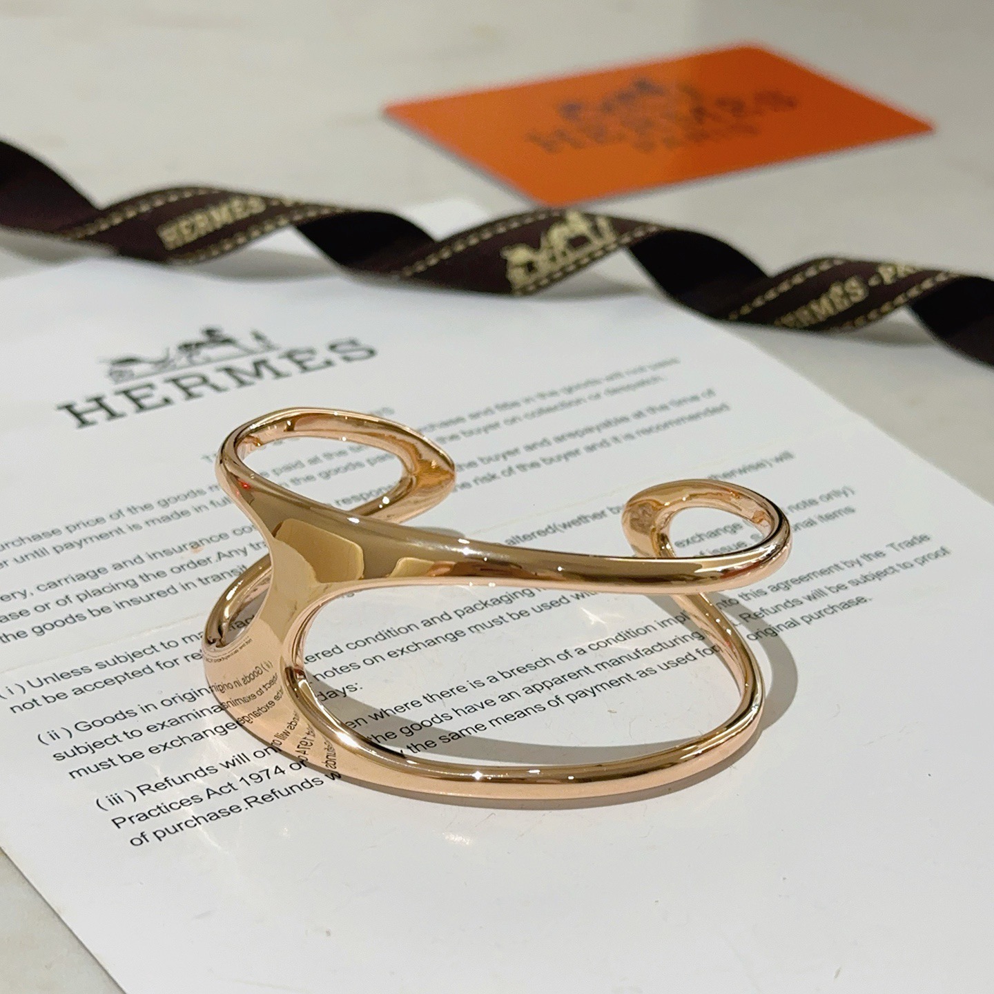 Pulsera Hermes Chaine d Ancre Punk oro rosa de 18k 17cm
