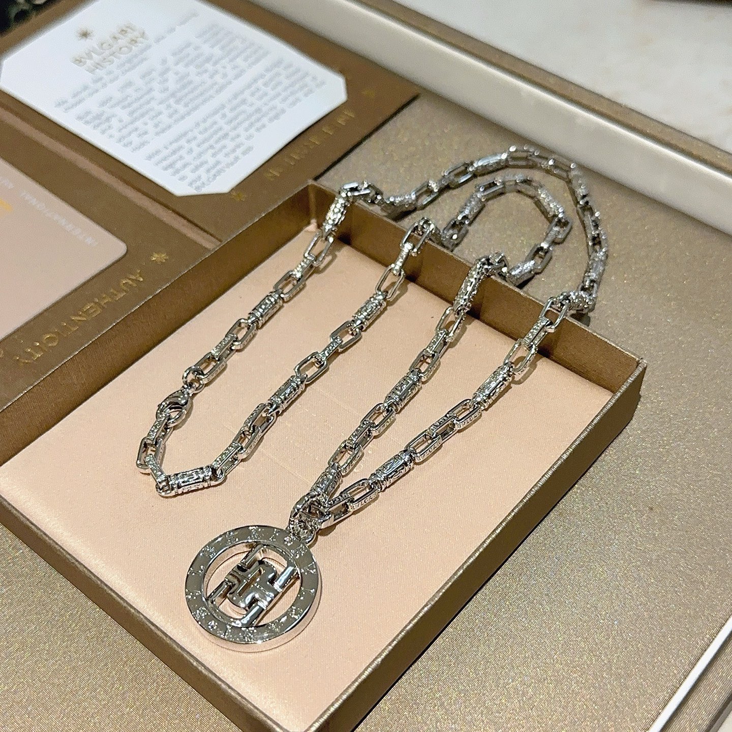 Bvlgari Bvlgari Bvlgari necklace silver-toned metal 50cm