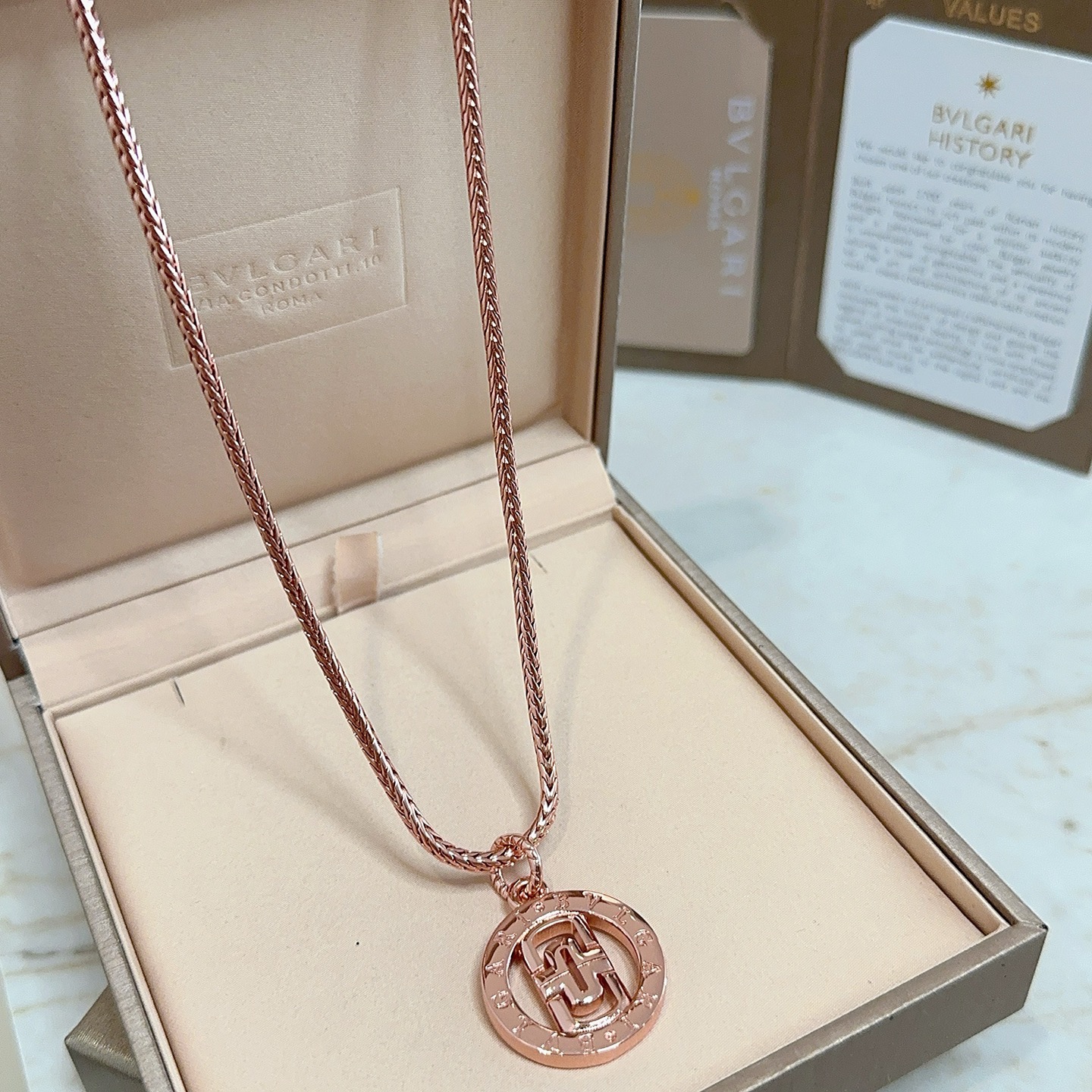 Bvlgari Bvlgari Bvlgari necklace Rose gold 45cm