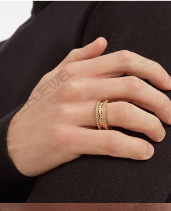 Bvlgari B zero1 Rock ring Rose gold diamond 54