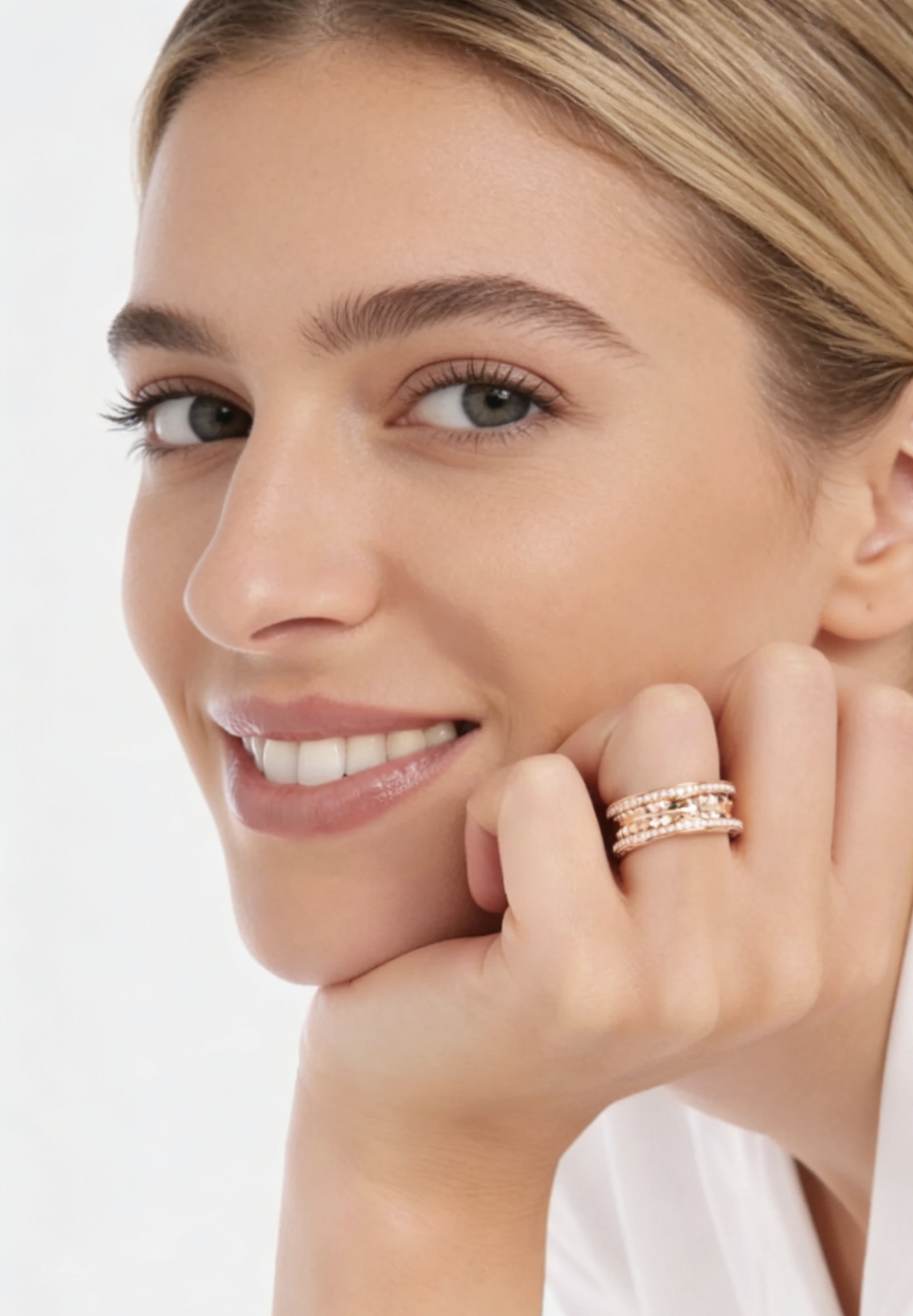 Bvlgari B zero1 Rock ring Rose gold diamond 54