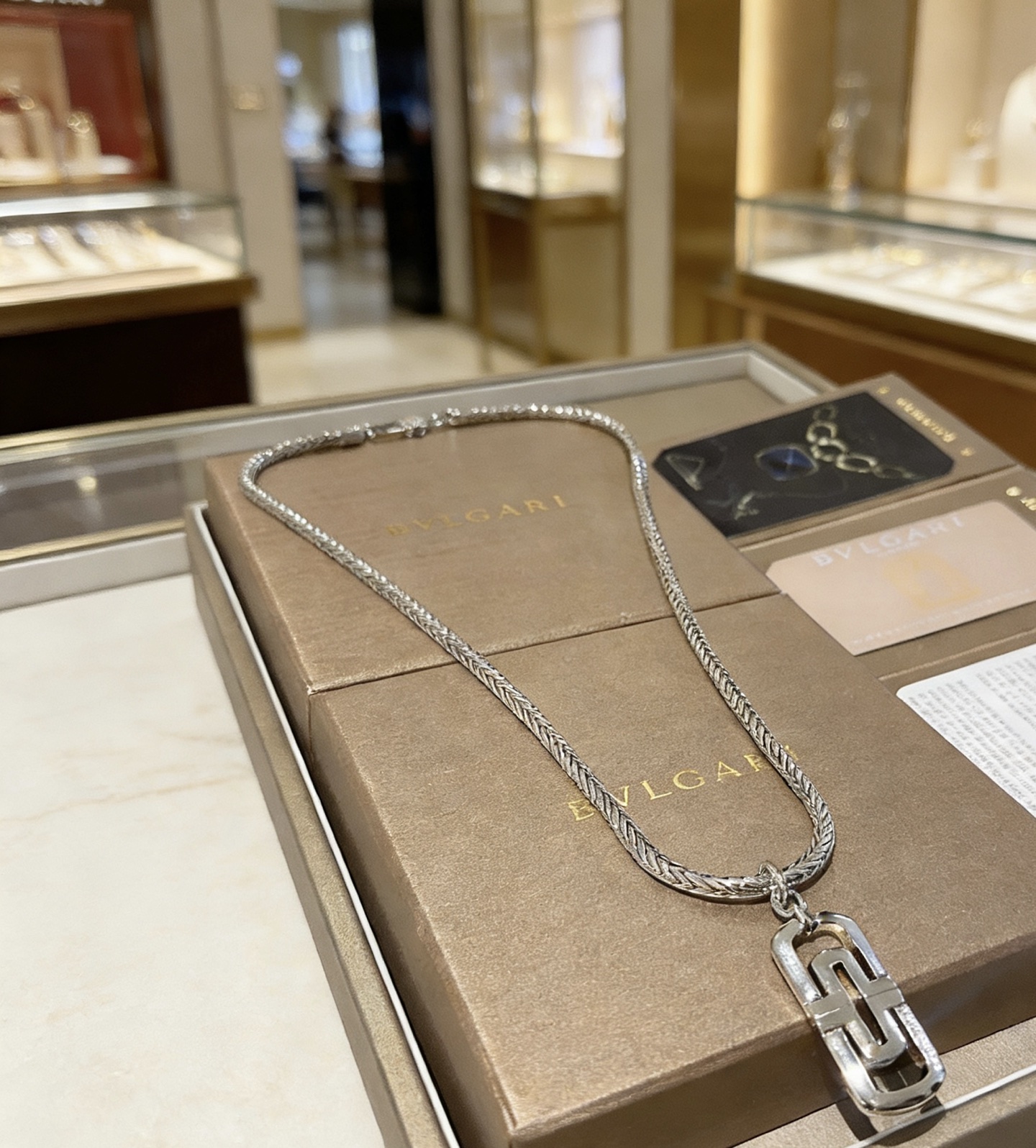 Bvlgari Parentesi necklace silver-toned metal 60cm