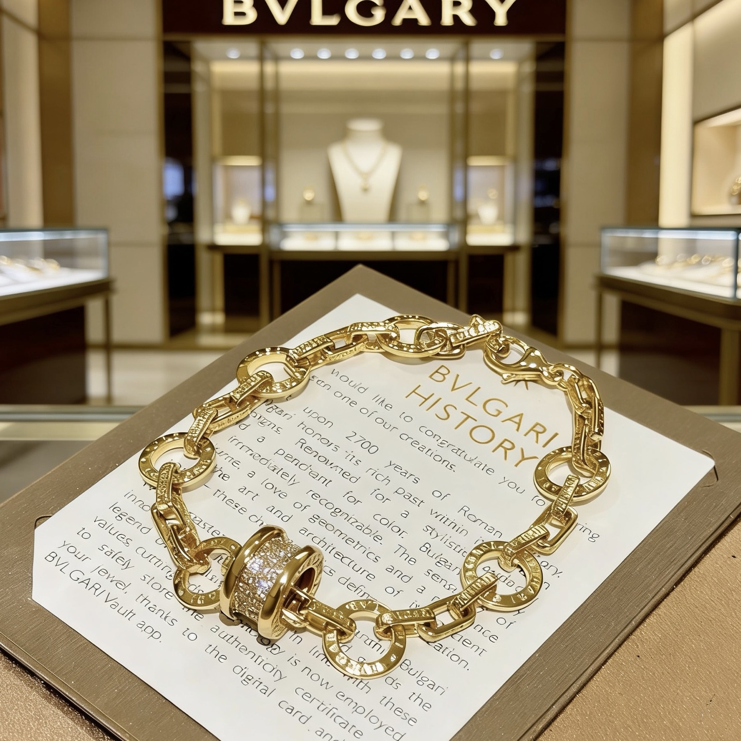 Bvlgari B zero1 bracelet yellow gold with pave diamonds 18