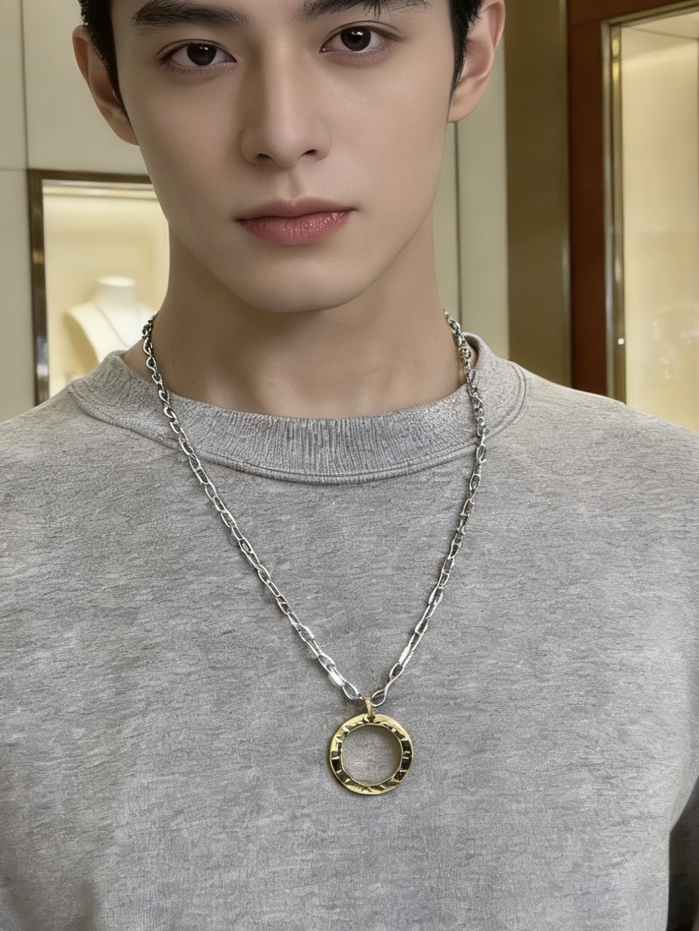Bvlgari Bvlgari Bvlgari necklace Two-tone silver and yellow gold with diamond accent 60cm