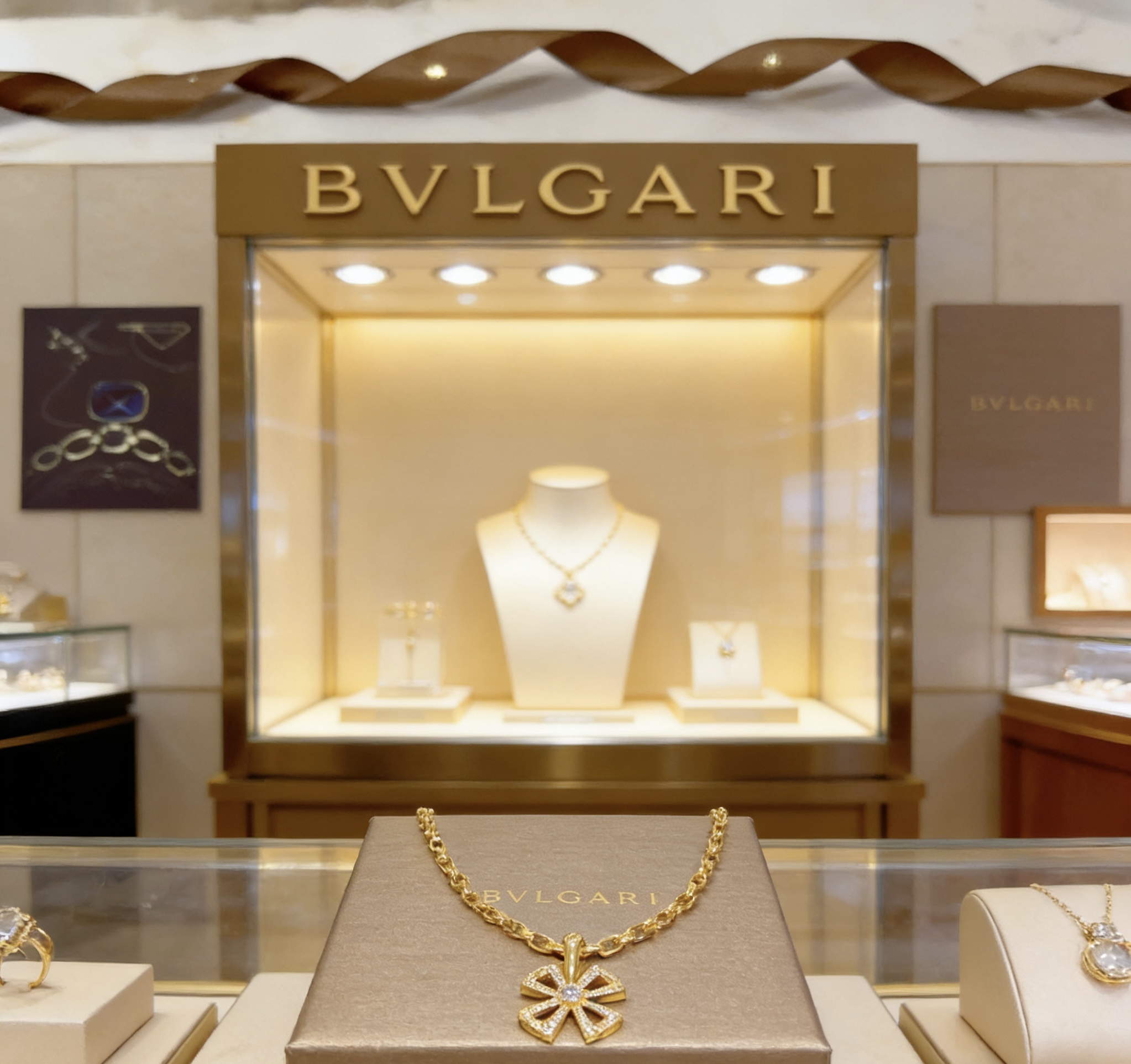 Bvlgari DIVAS DREAM necklace Yellow gold with diamond accents 60cm