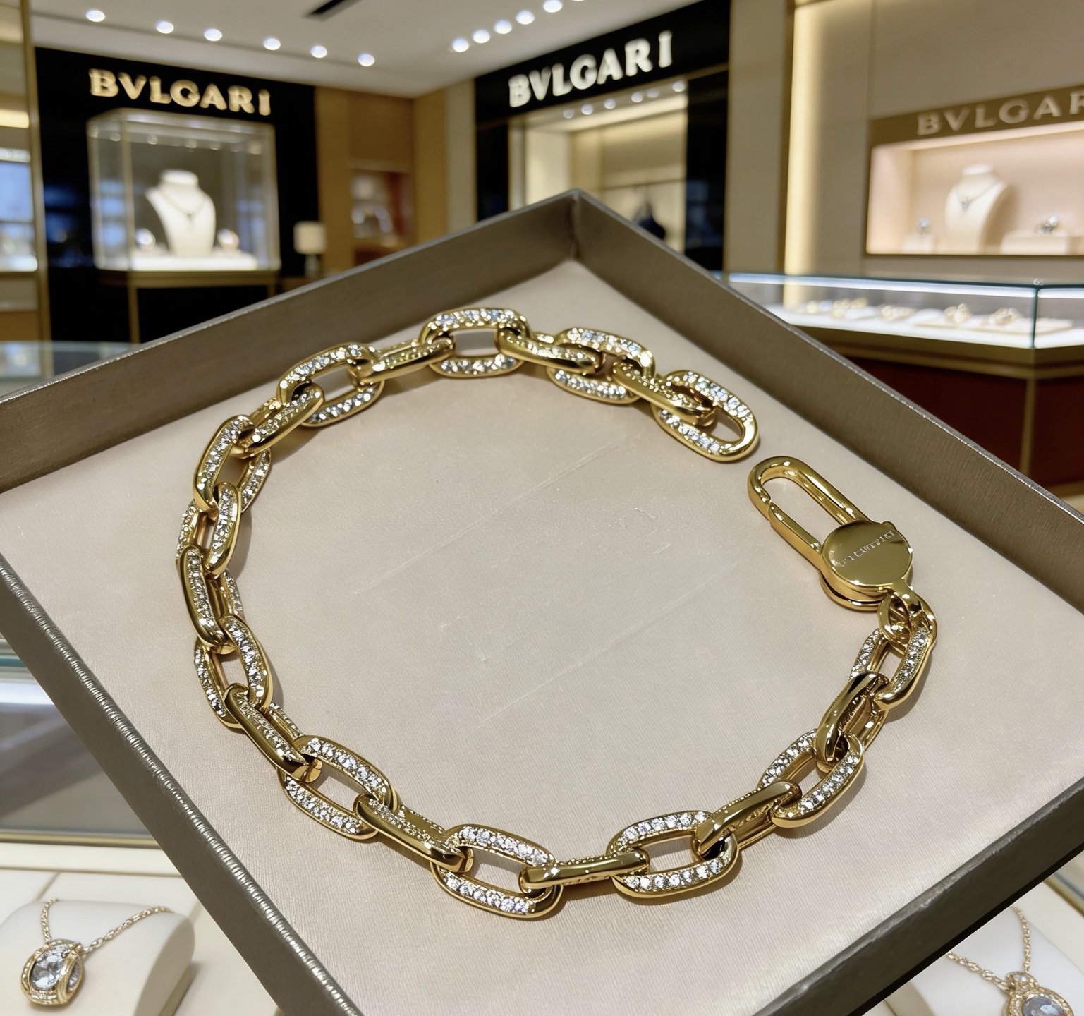 Bvlgari DIVAS DREAM bracelet 18k yellow gold with pave diamonds 18