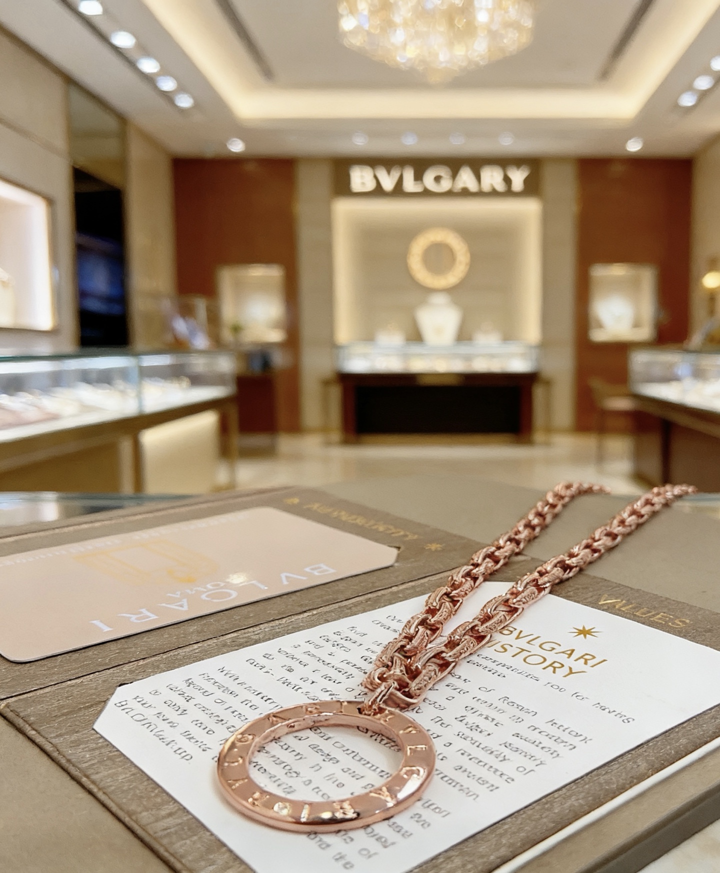 Bvlgari Bvlgari Bvlgari necklace Rose gold 60cm