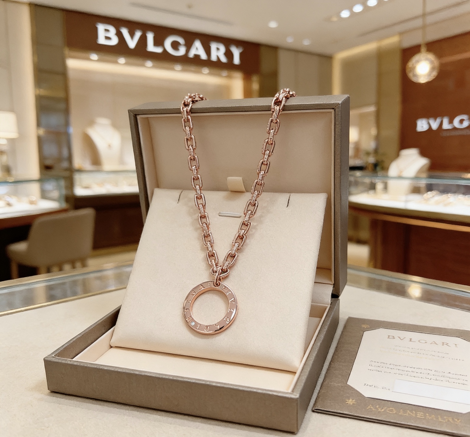 Bvlgari Bvlgari Bvlgari necklace Rose gold 60cm
