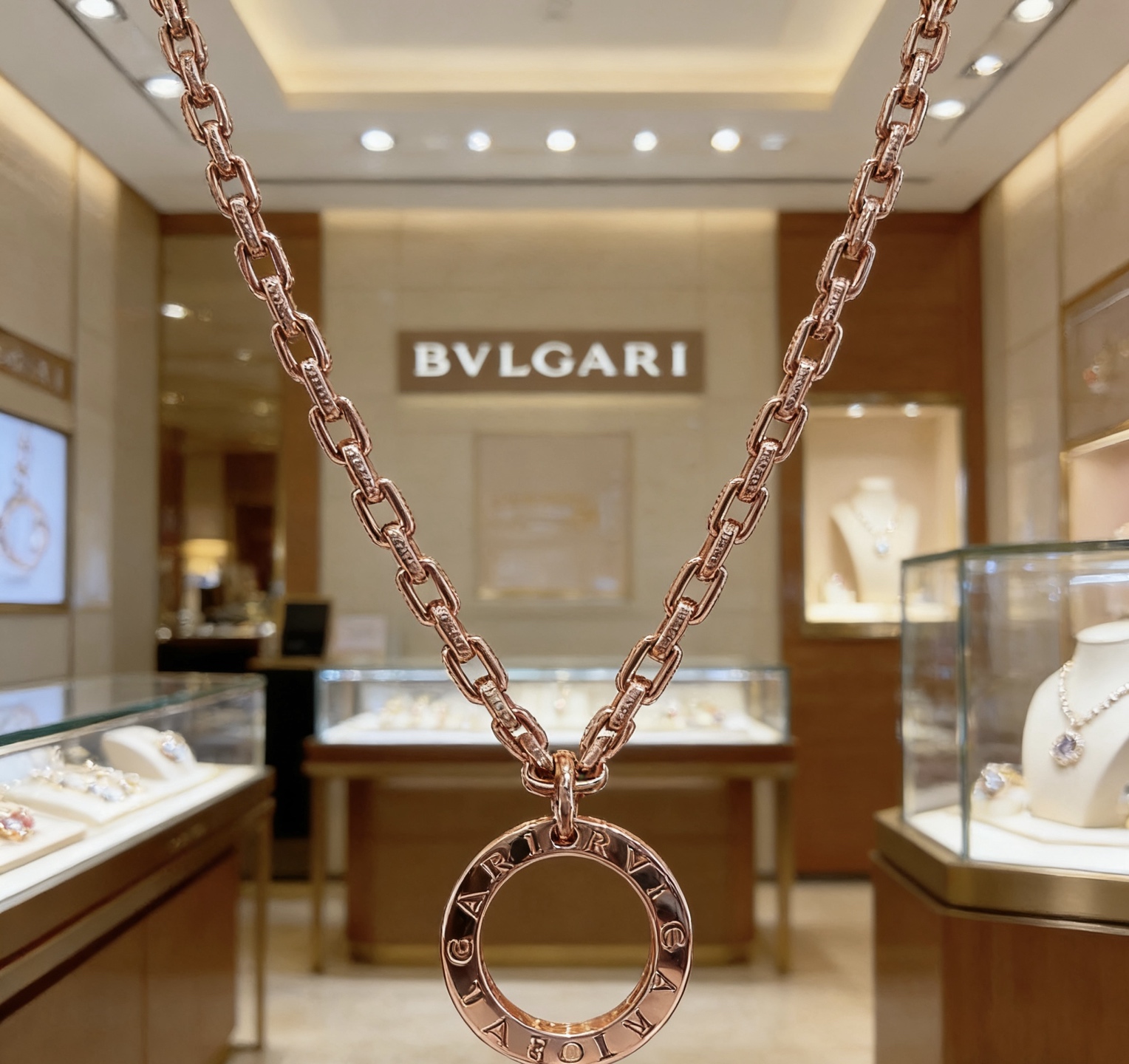 Bvlgari Bvlgari Bvlgari necklace Rose gold 60cm