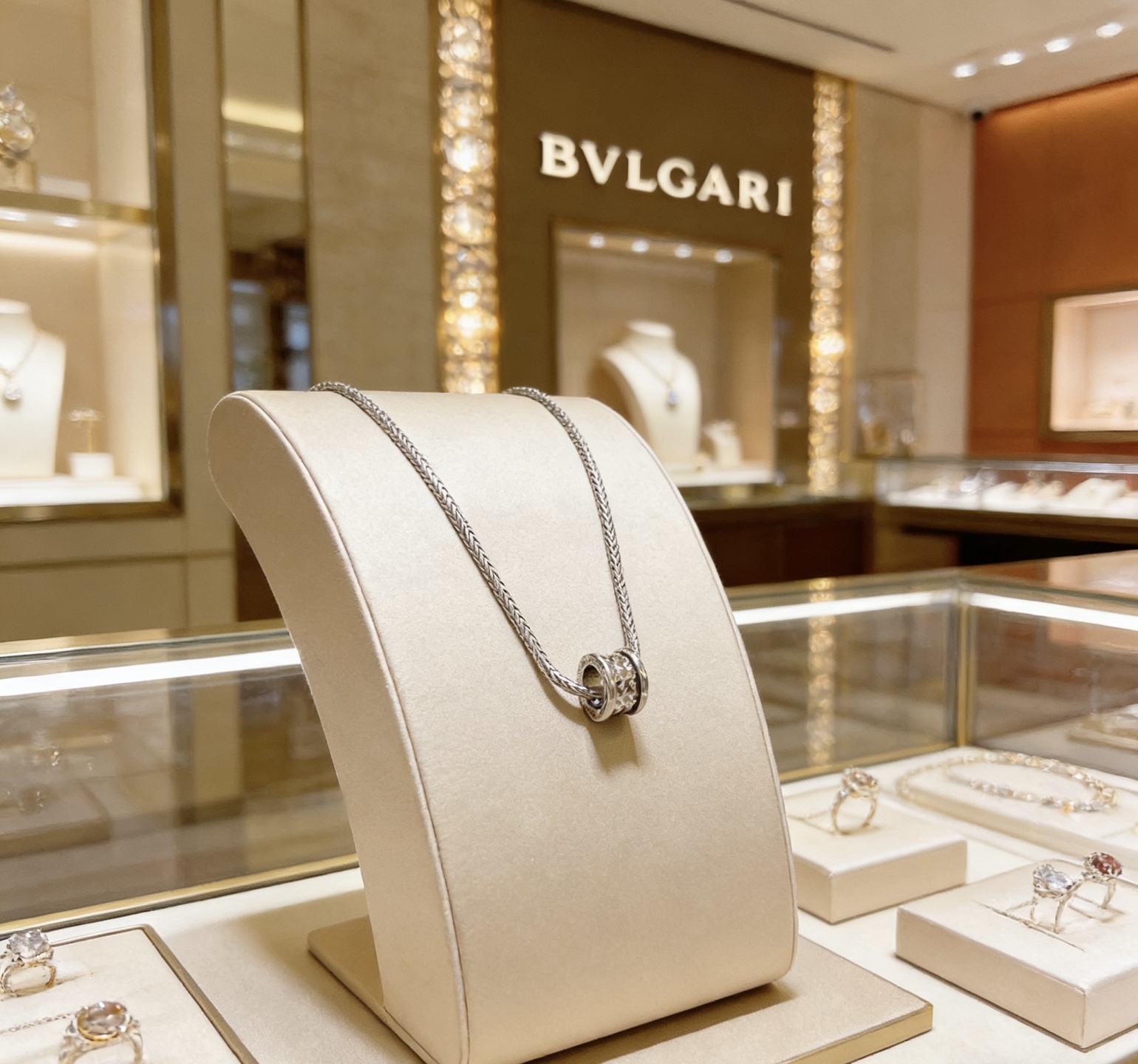 Bvlgari B zero1 necklace silver 18k white gold 46cm