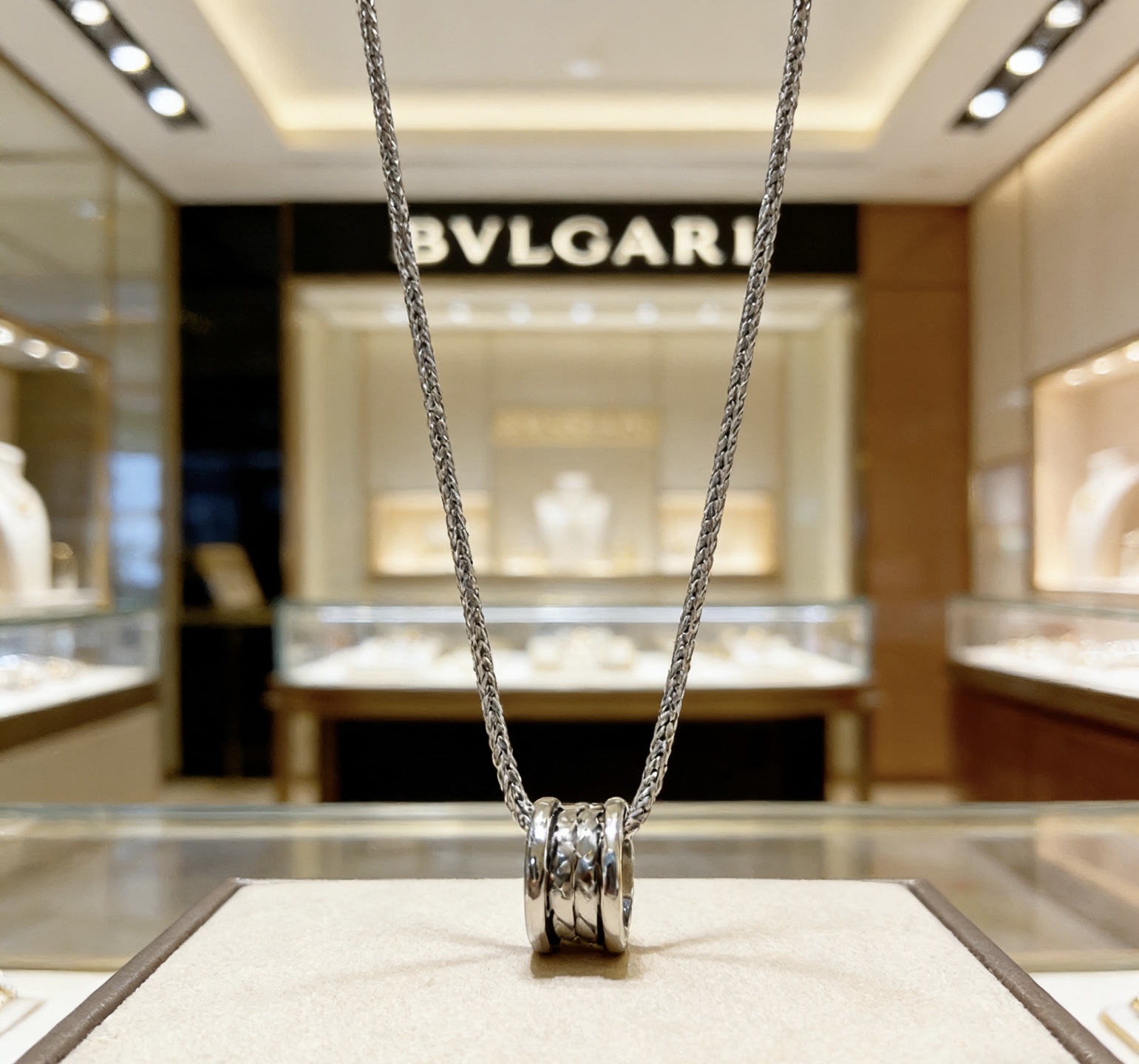 Bvlgari B zero1 necklace silver 18k white gold 46cm