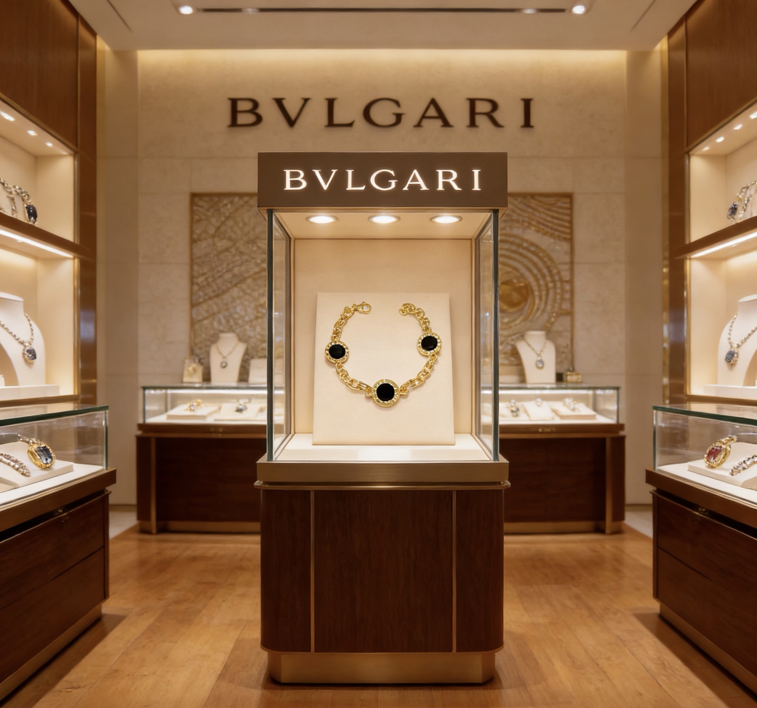 Bvlgari Bvlgari Bvlgari bracelet Yellow gold with black onyx inlays 18cm