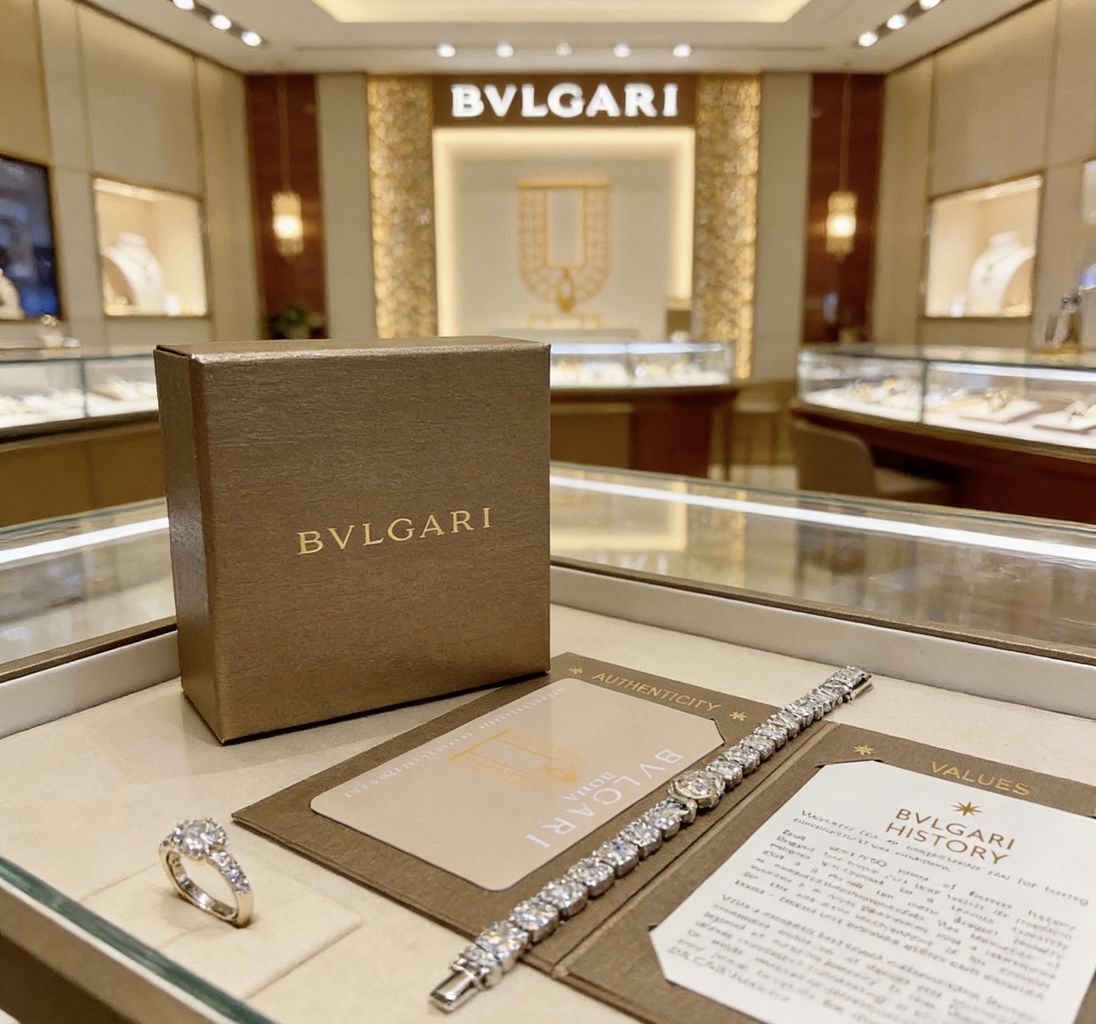 Bvlgari DIVAS DREAM bracelet silver-toned white gold with clear diamond stones 20