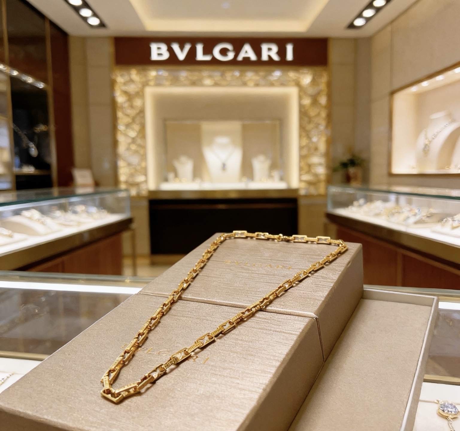 Bvlgari Bvlgari Bvlgari necklace 18K yellow gold 45cm