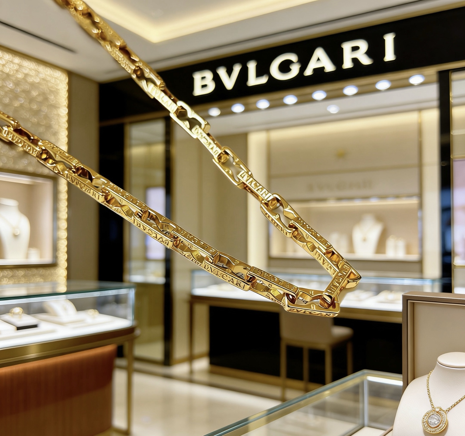 Bvlgari Bvlgari Bvlgari necklace 18K yellow gold 45cm