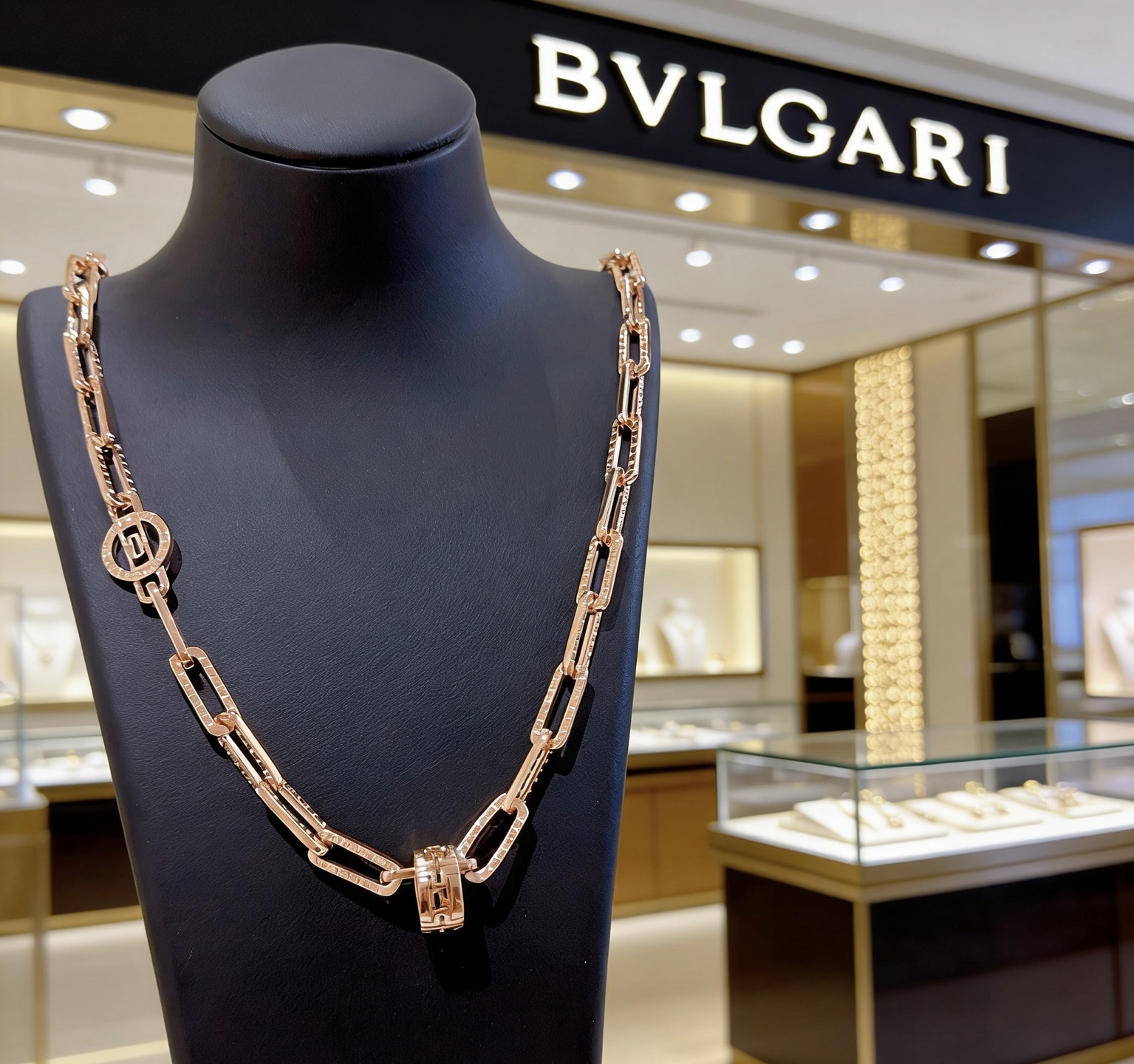 Bvlgari B zero1 necklace Rose gold 60cm