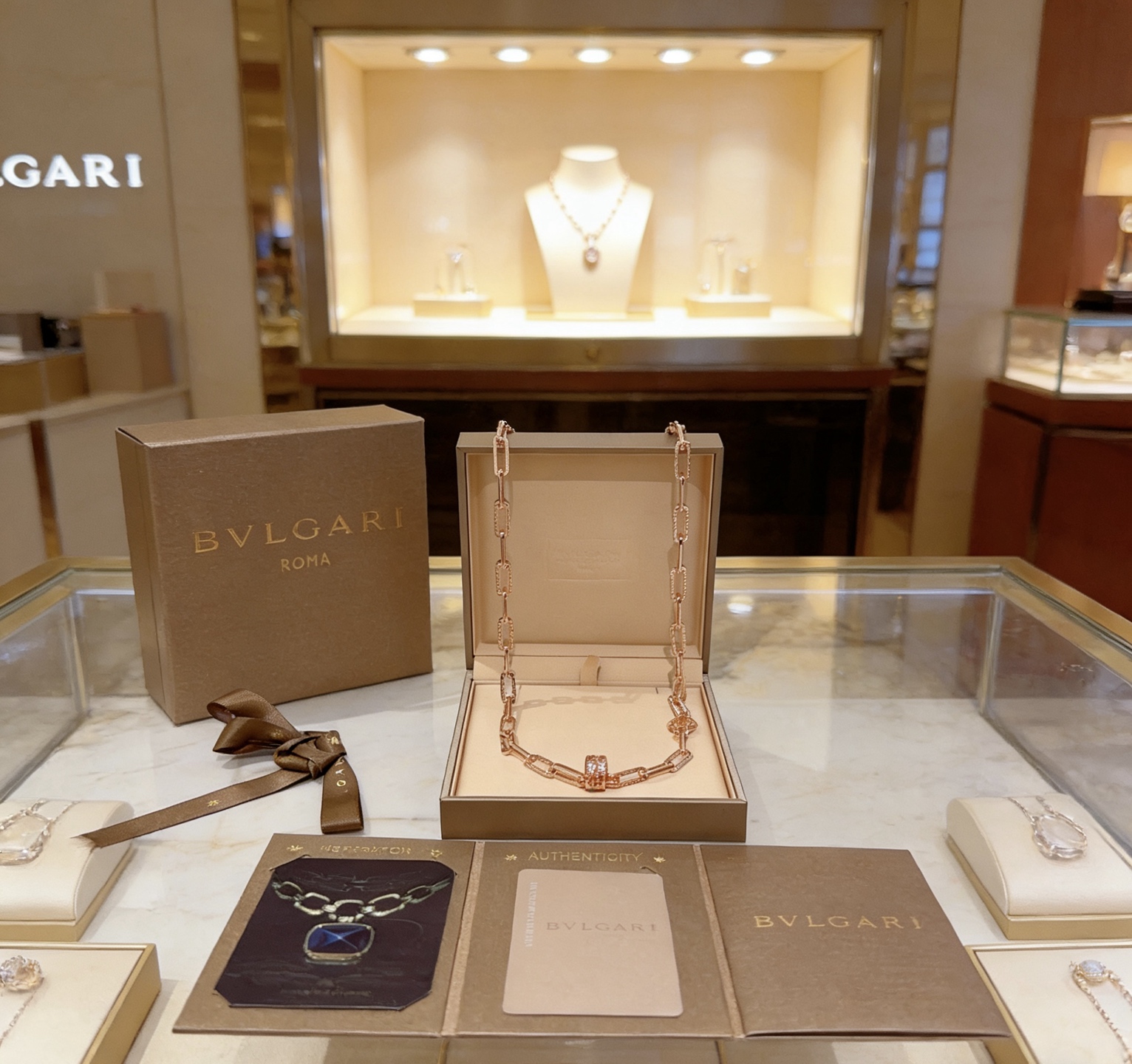 Bvlgari B zero1 necklace Rose gold 60cm