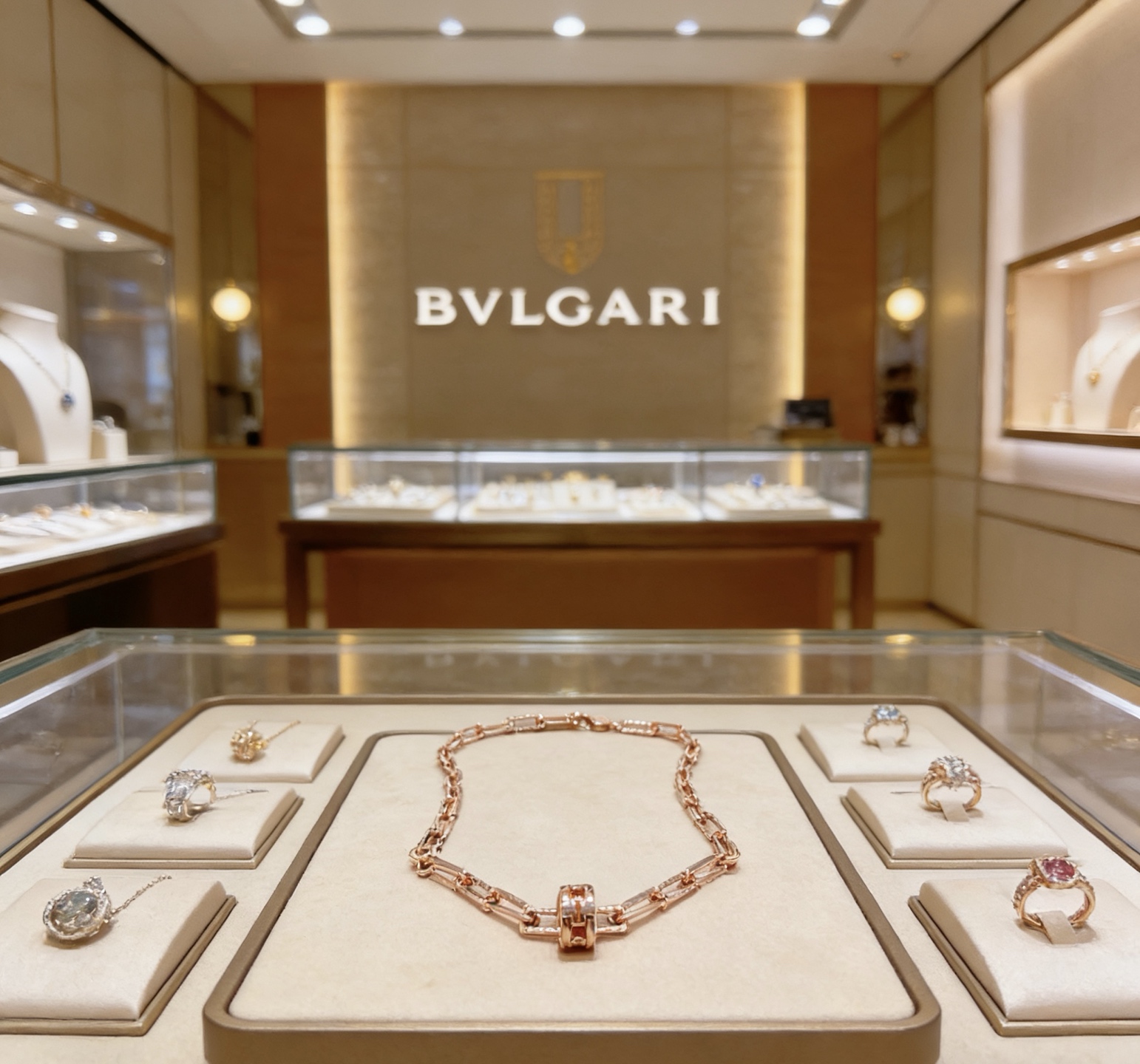 Bvlgari B zero1 necklace Rose gold 60cm