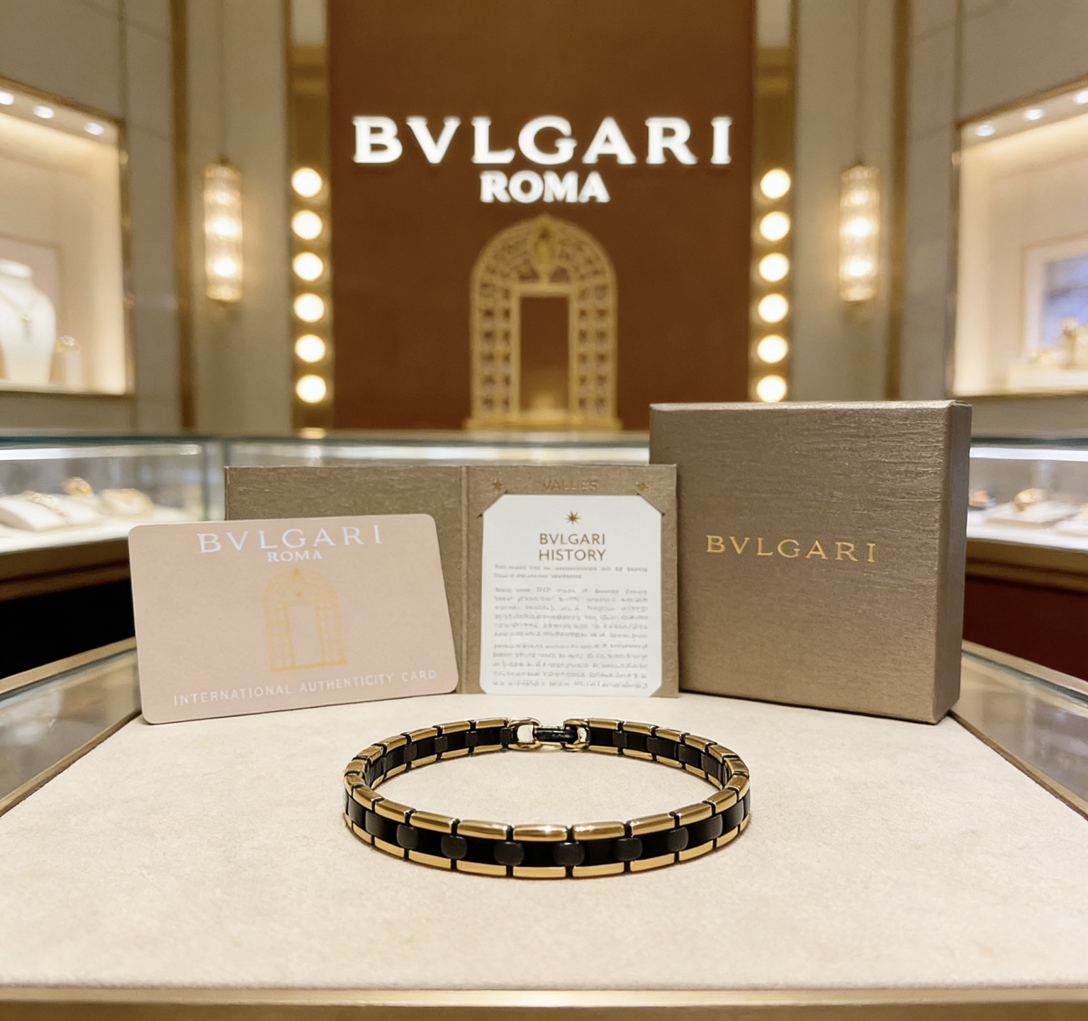 Bvlgari Divas Dream bracelet Yellow gold and black ceramic with silver-toned magnetic accents 19cm