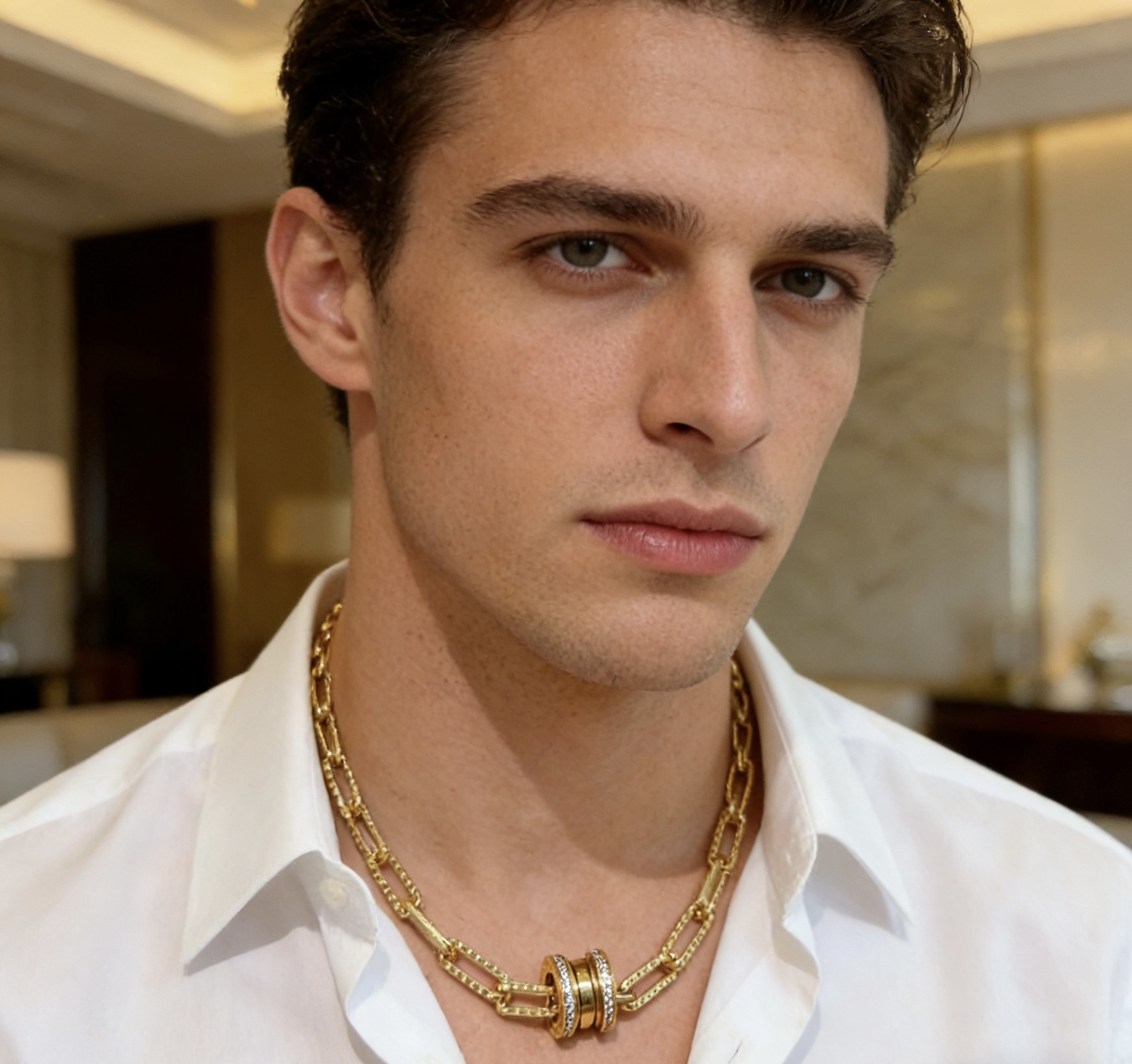 Bvlgari B zero1 necklace Yellow gold with diamond accents 40cm
