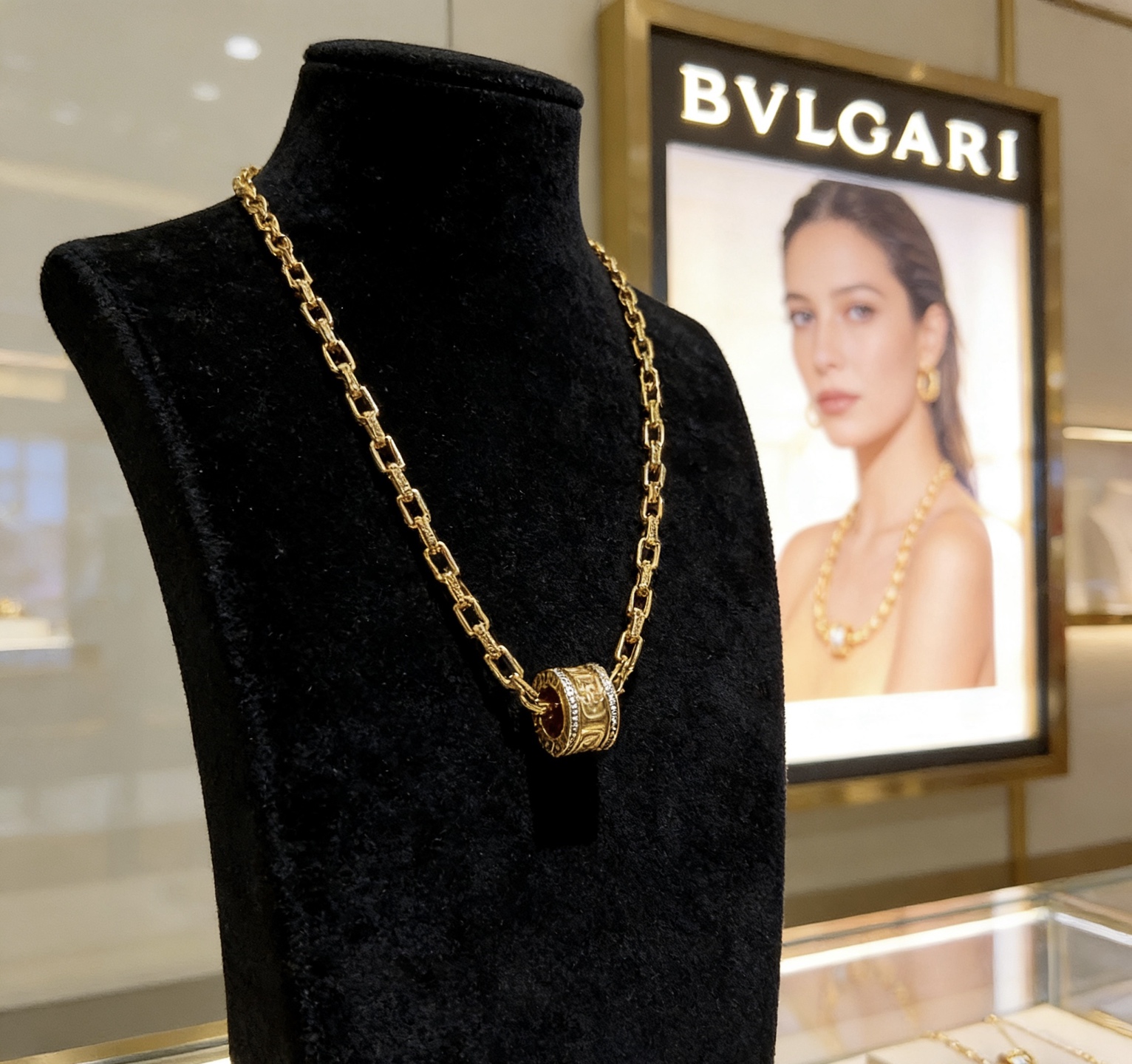 Bvlgari Bvlgari Roma necklace Yellow gold with clear diamond accents 45cm