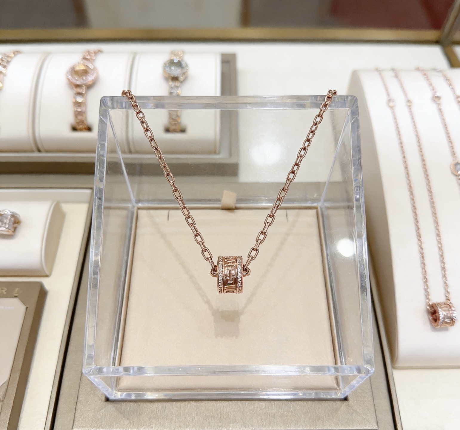 Bvlgari Parentesi necklace Rose gold with diamond accents 45cm