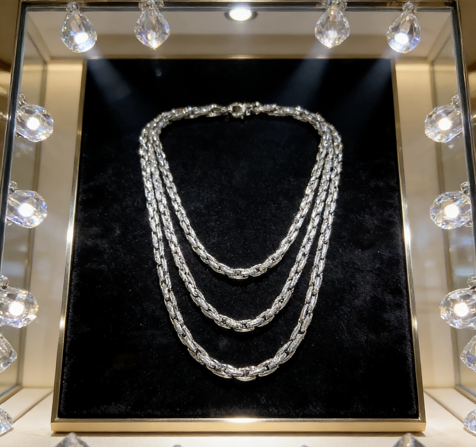 Bvlgari Bvlgari V necklace 18K white gold 50cm