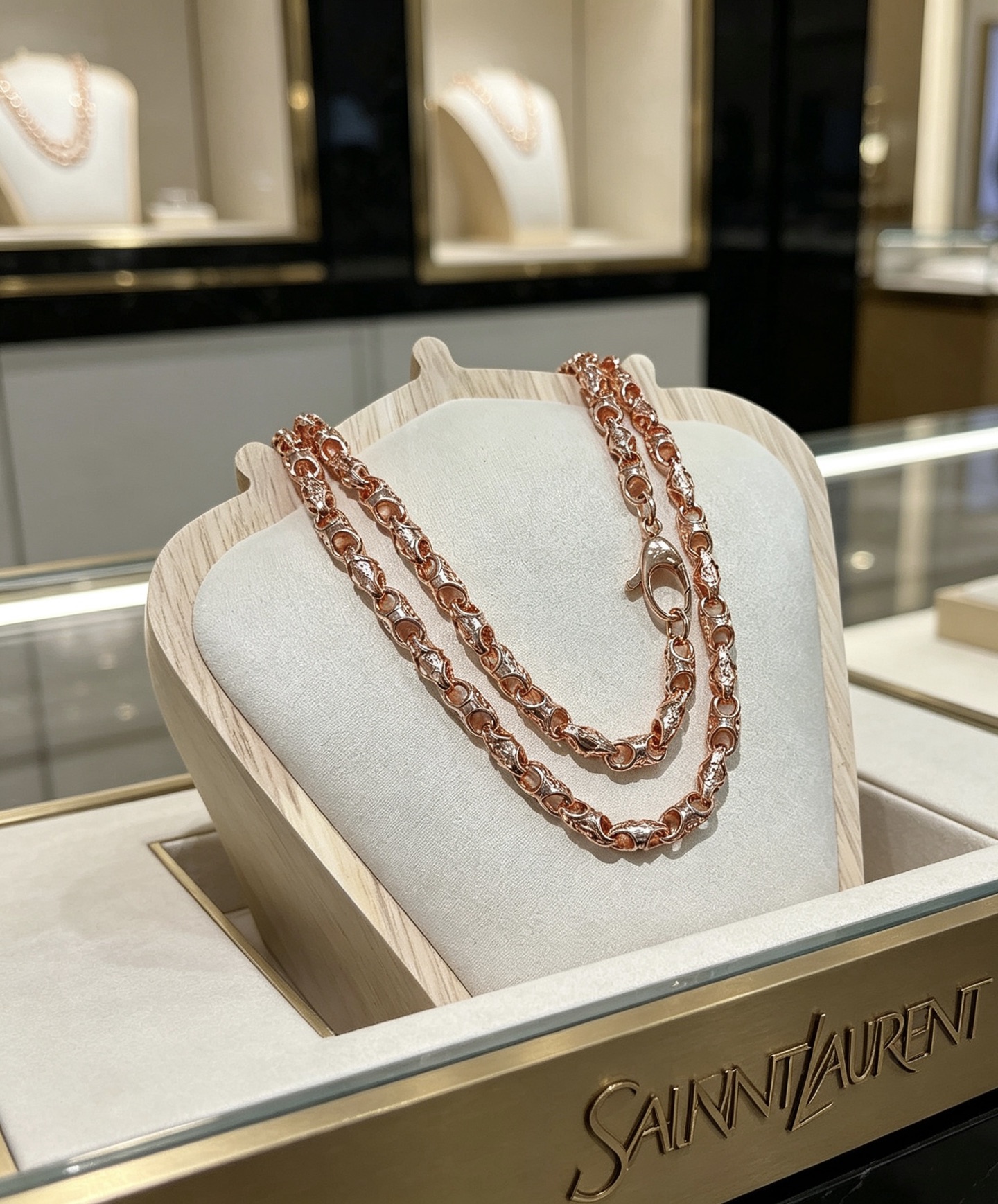 Saint Laurent DIVAS DREAM necklace rose gold 60cm
