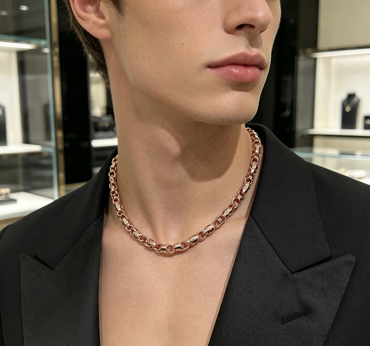 Saint Laurent DIVAS DREAM necklace rose gold 60cm