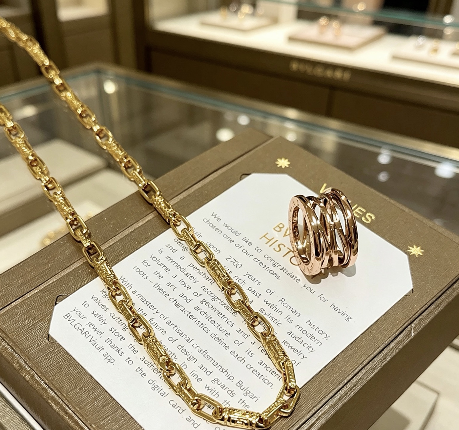 Bvlgari B zero1 necklace 18K yellow gold 60cm