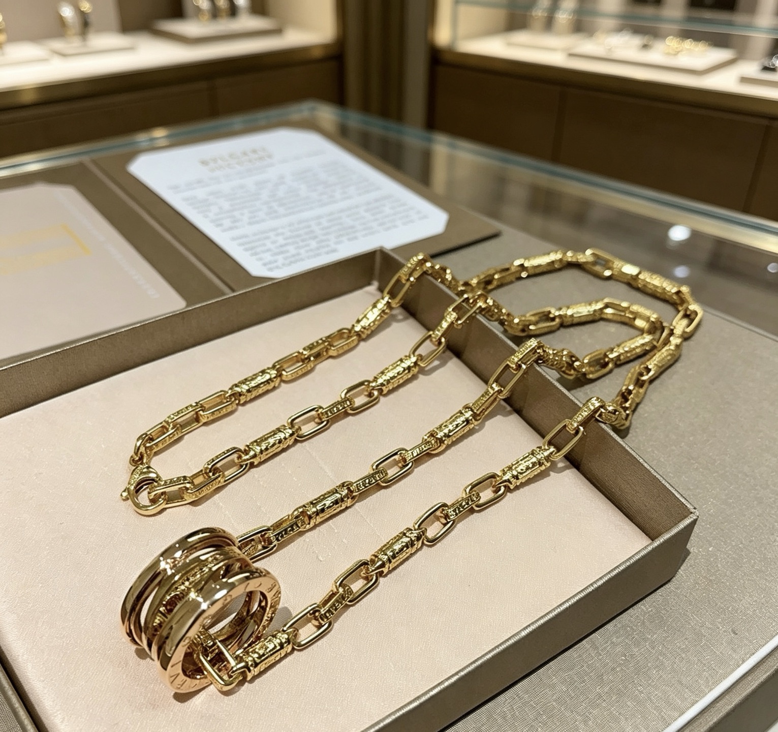 Bvlgari B zero1 necklace 18K yellow gold 60cm
