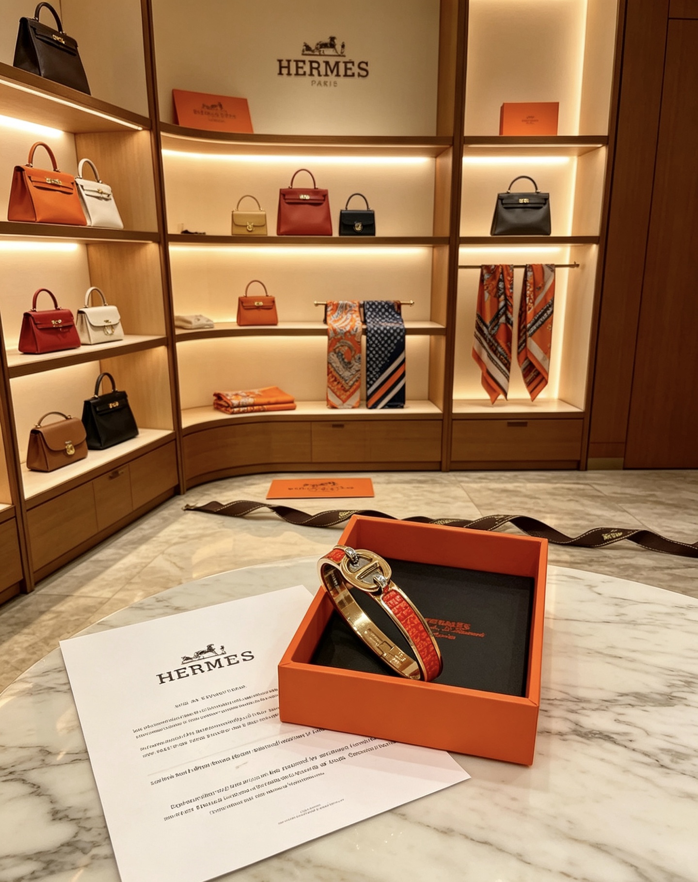 Bracciale Hermes Mini Clic Chaine d Ancre Metallo placcato oro rosa con inserto in smalto rosso 17 cm
