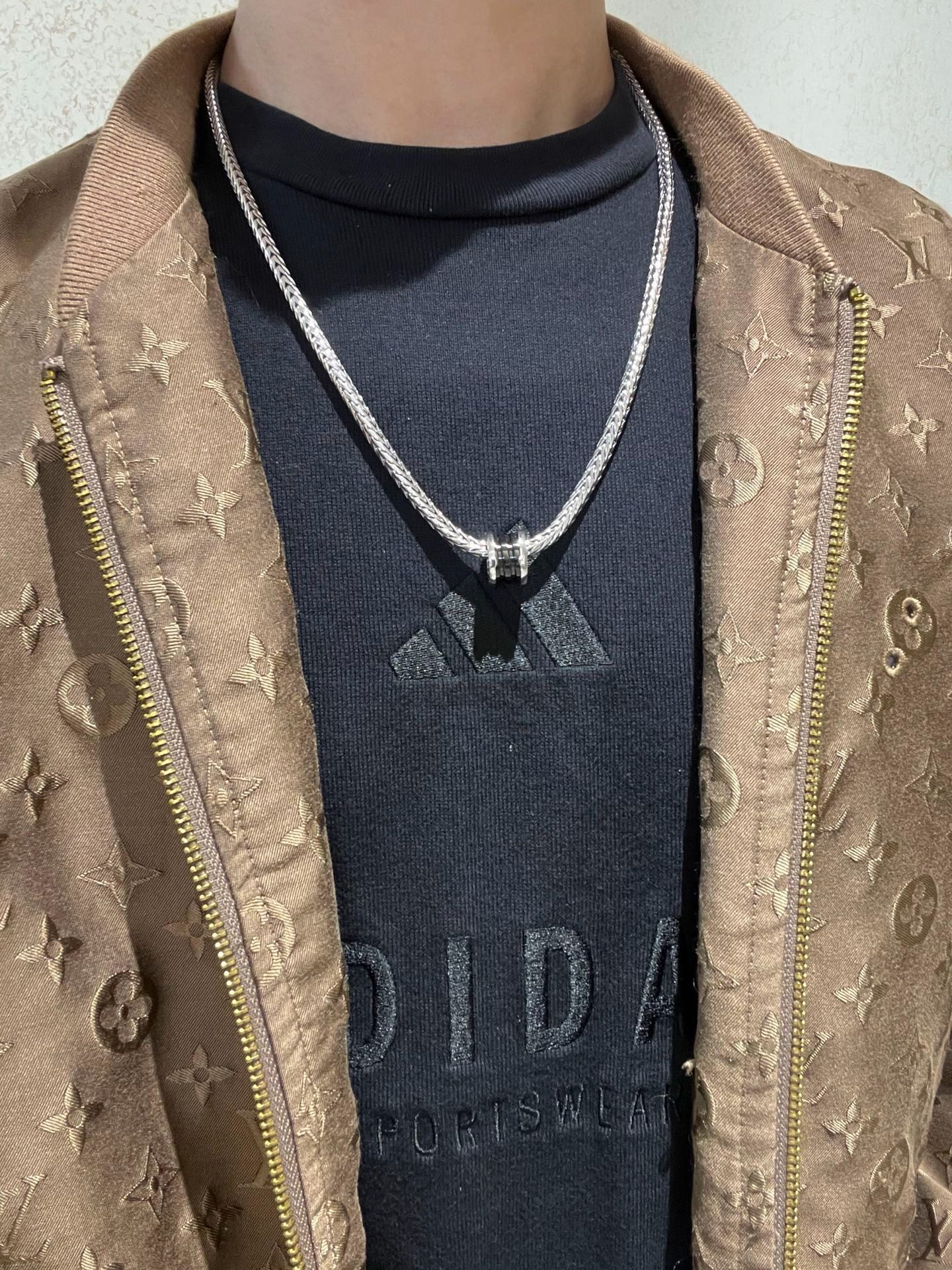 Bvlgari B zero1 necklace Silver-toned metal with black ceramic 60cm