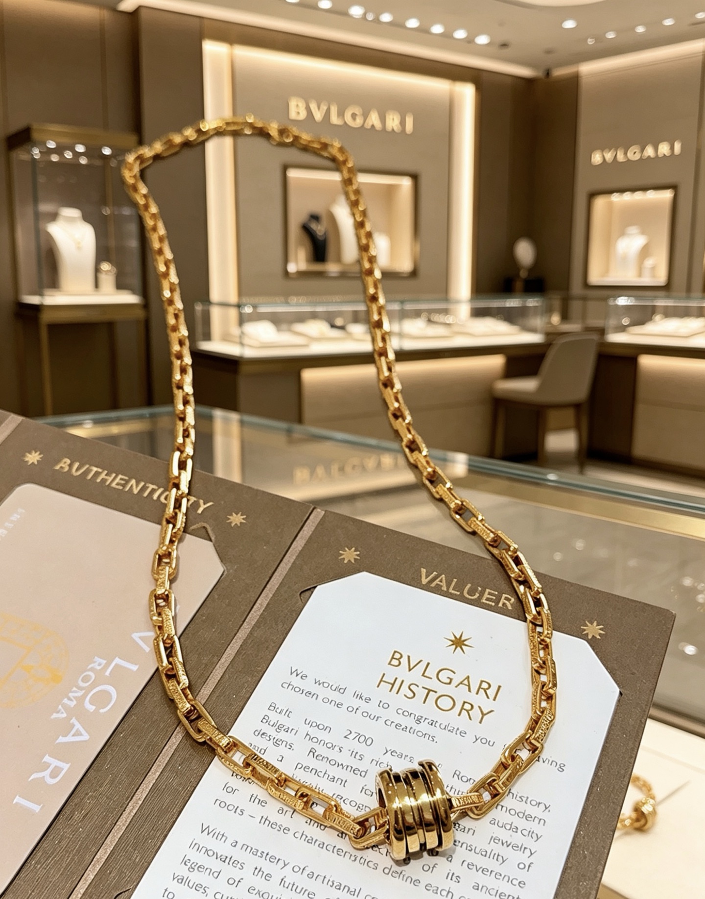Bvlgari B zero1 necklace 18k yellow gold 46cm