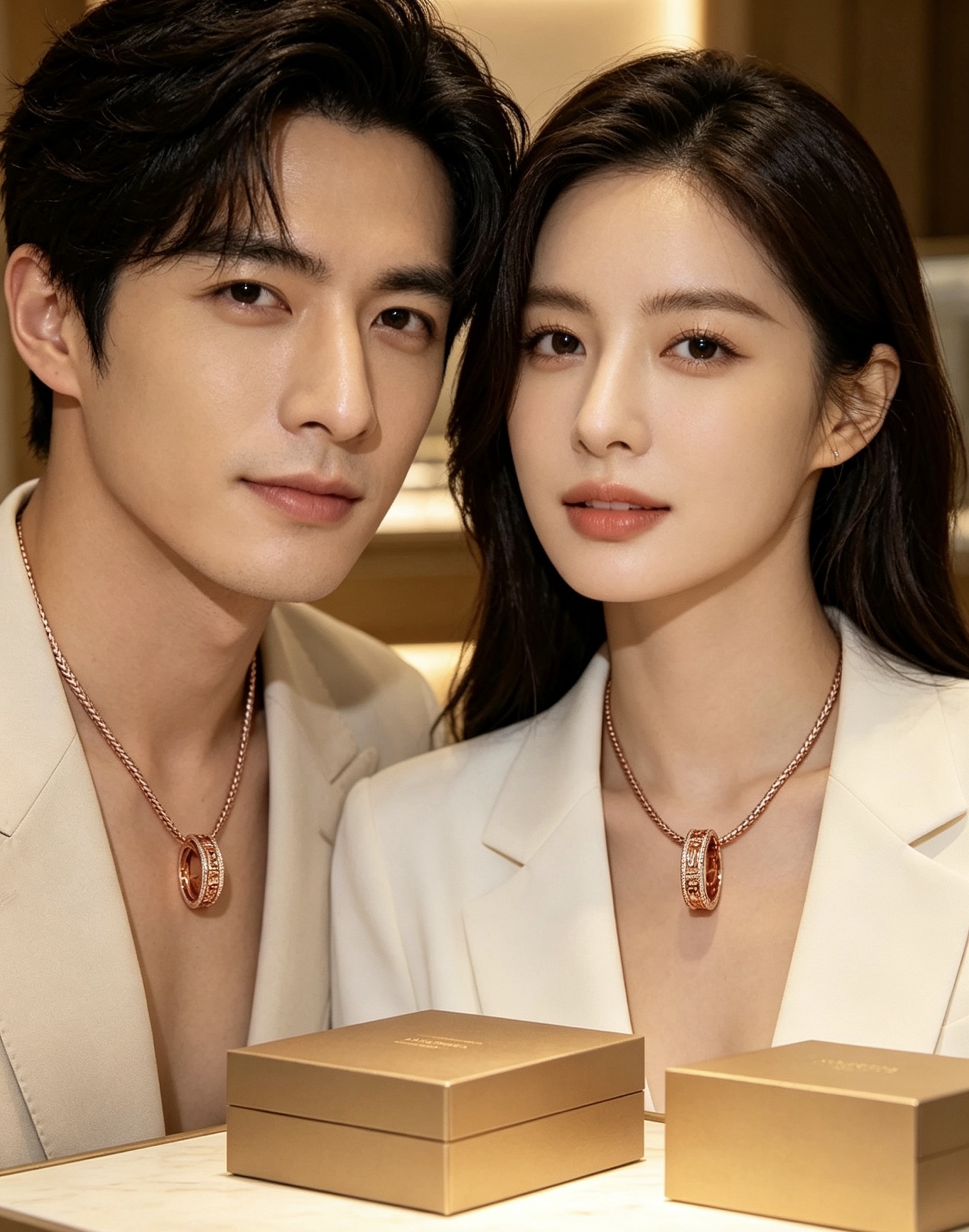 Bvlgari B zero1 necklace 18K rose gold 60cm
