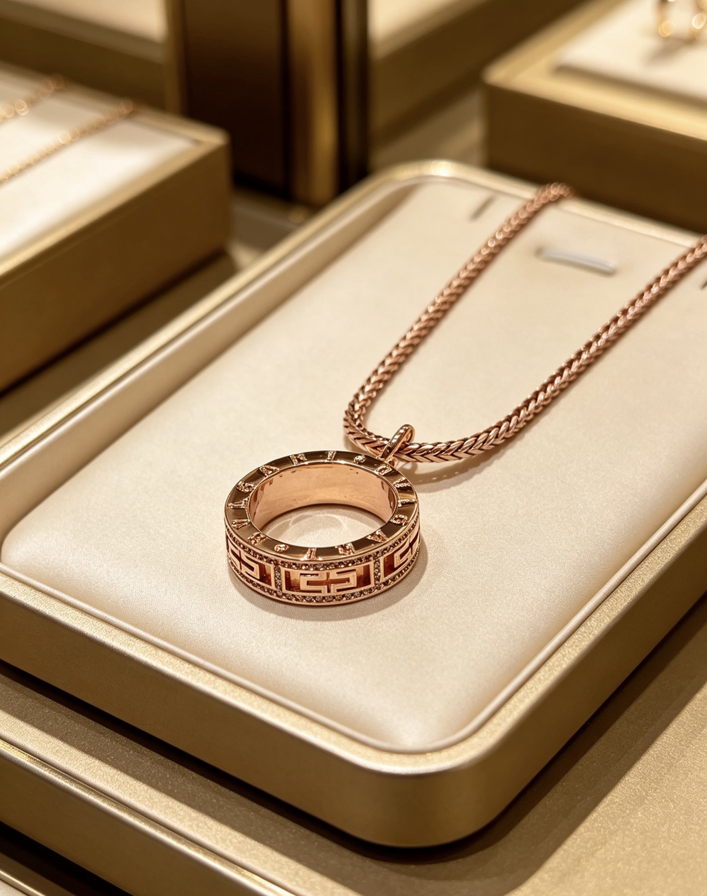 Bvlgari B zero1 necklace 18K rose gold 60cm
