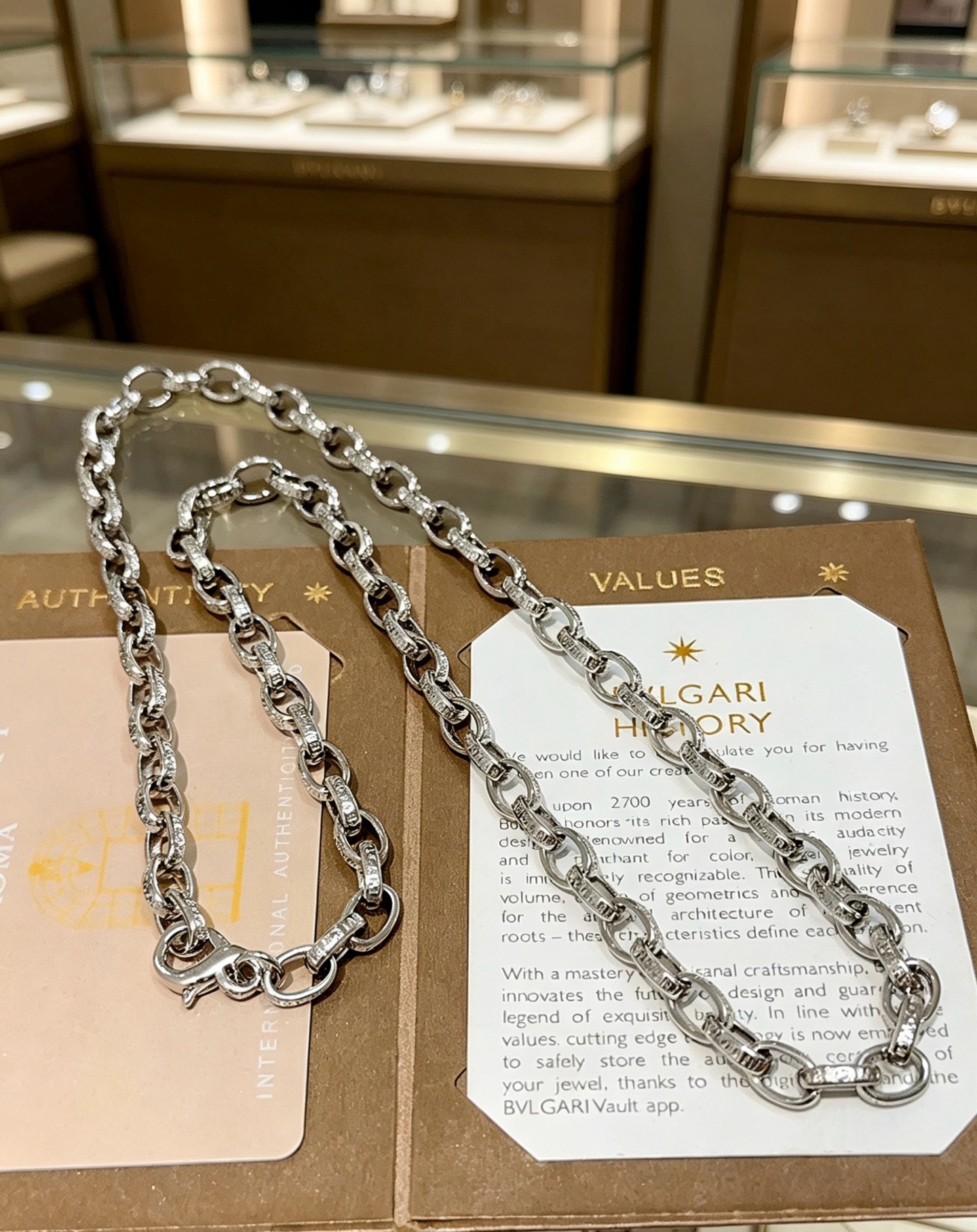 Bvlgari Bvlgari Bvlgari necklace silver-toned metal 45cm