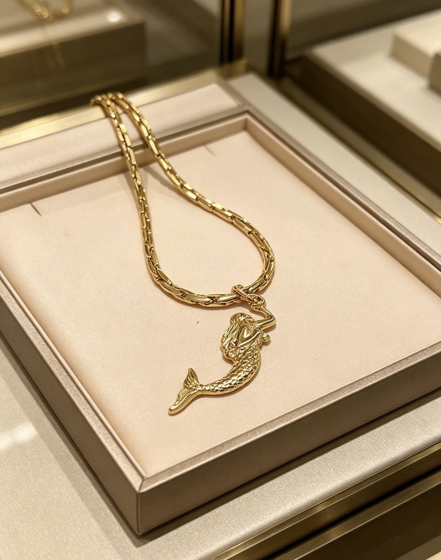 Bvlgari DIVAS DREAM Mermaid Pendant necklace 18K yellow gold 50cm