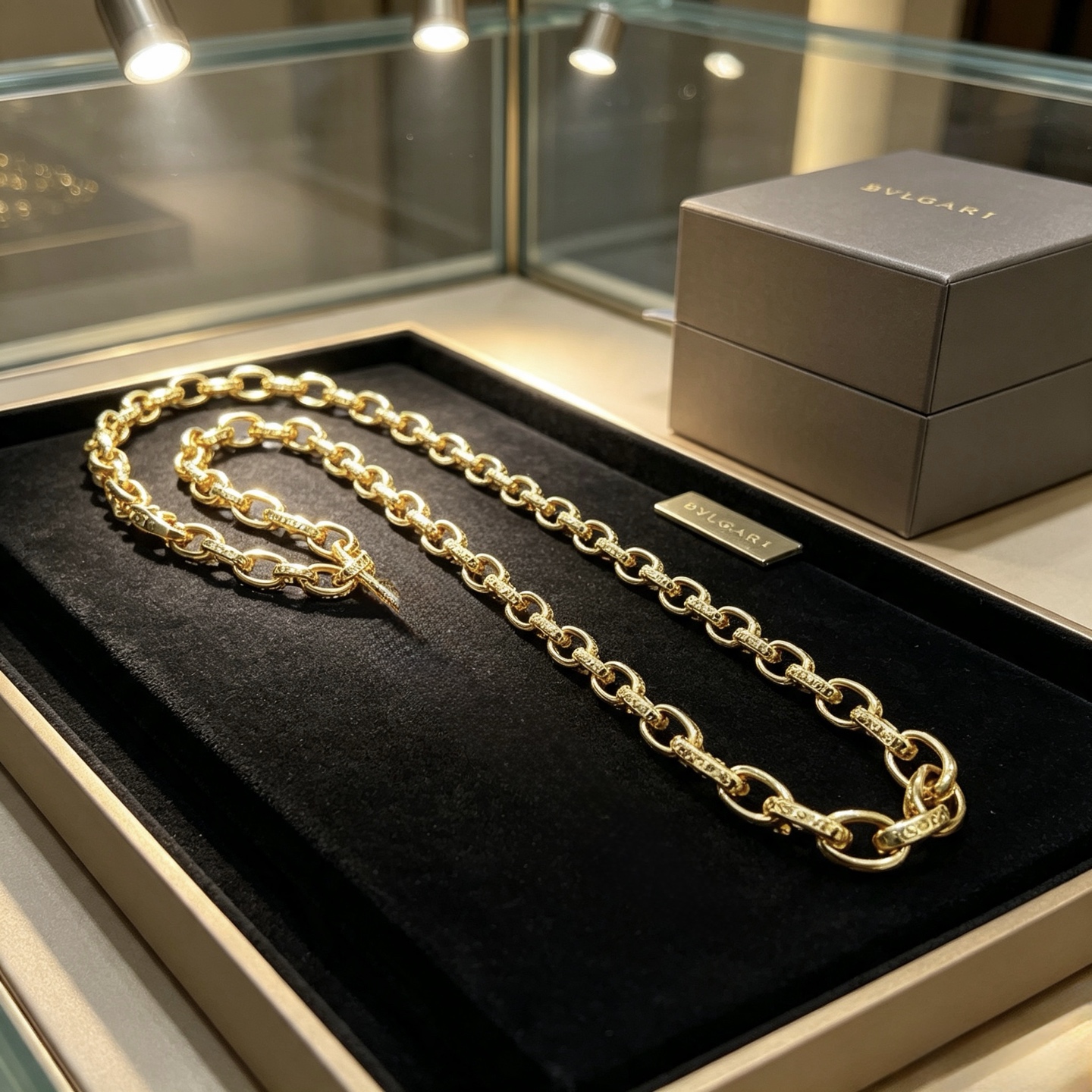 Bvlgari Bvlgari V necklace 18K yellow gold 60cm