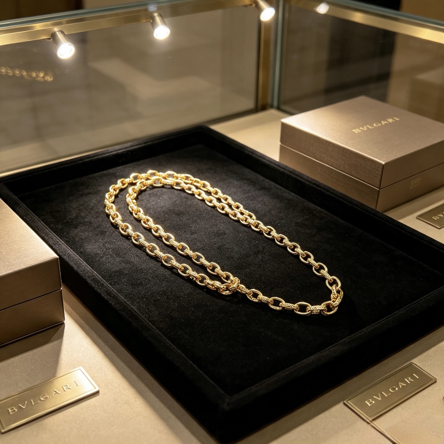 Bvlgari Bvlgari V necklace 18K yellow gold 60cm