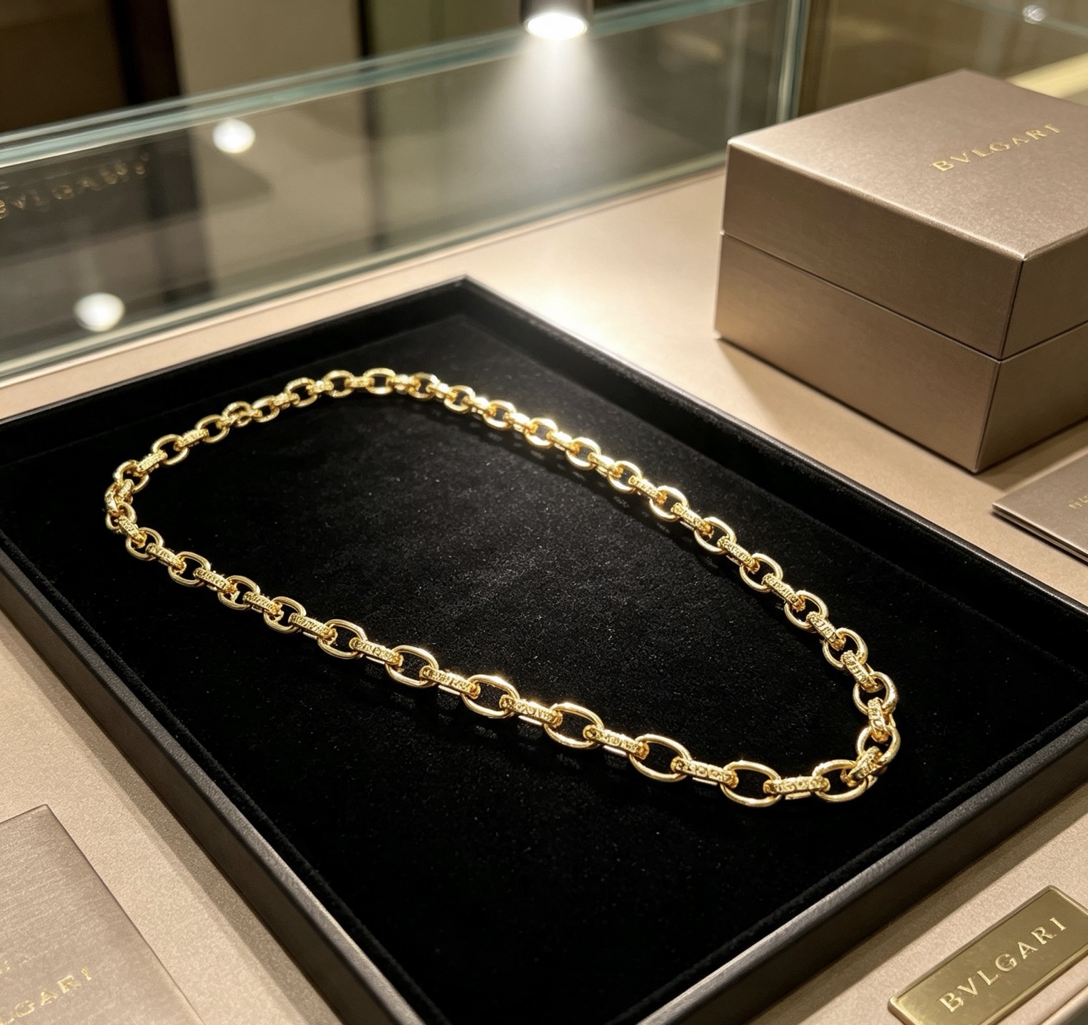 Bvlgari Bvlgari V necklace 18K yellow gold 60cm