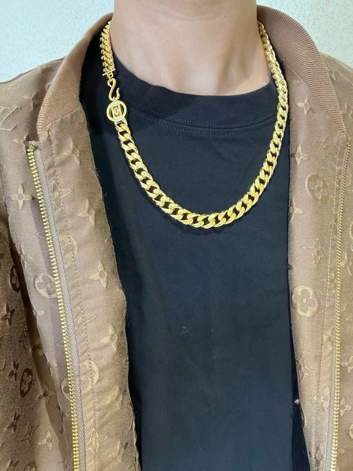 Bvlgari DIVAS DREAM necklace 18K yellow gold with diamond-paved chain links 60cm