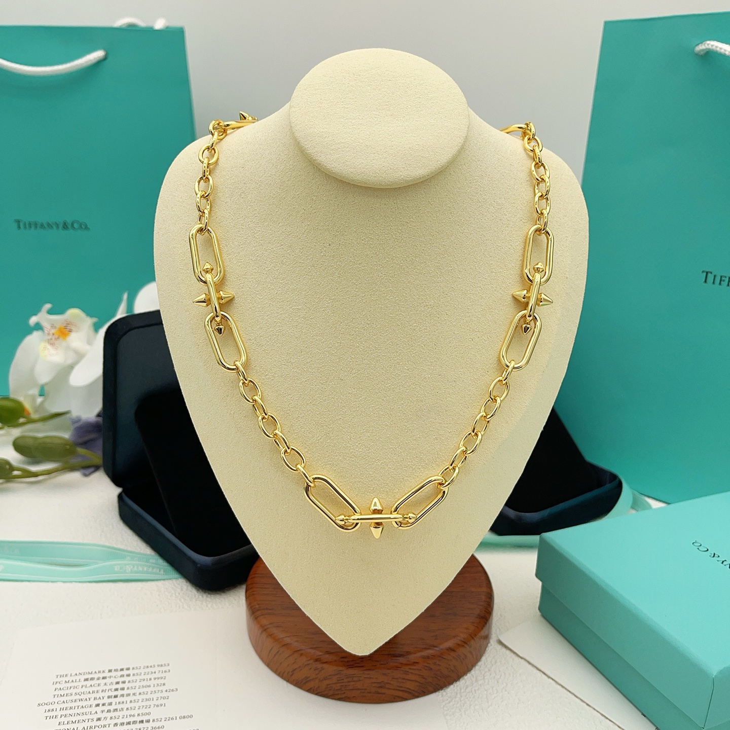Tiffany Tiffany Titan by Pharrell Williams necklace gold tone metal no gemstones 45cm