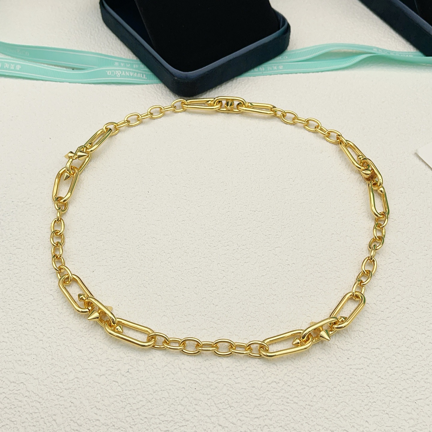 Tiffany Tiffany Titan by Pharrell Williams necklace gold tone metal no gemstones 45cm