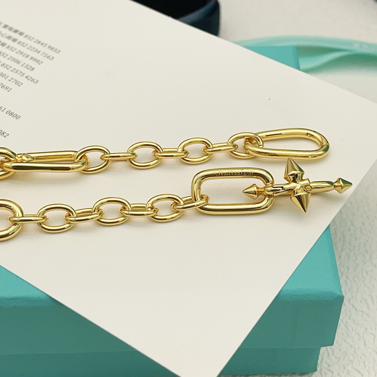 Tiffany Tiffany Titan by Pharrell Williams necklace gold tone metal no gemstones 45cm